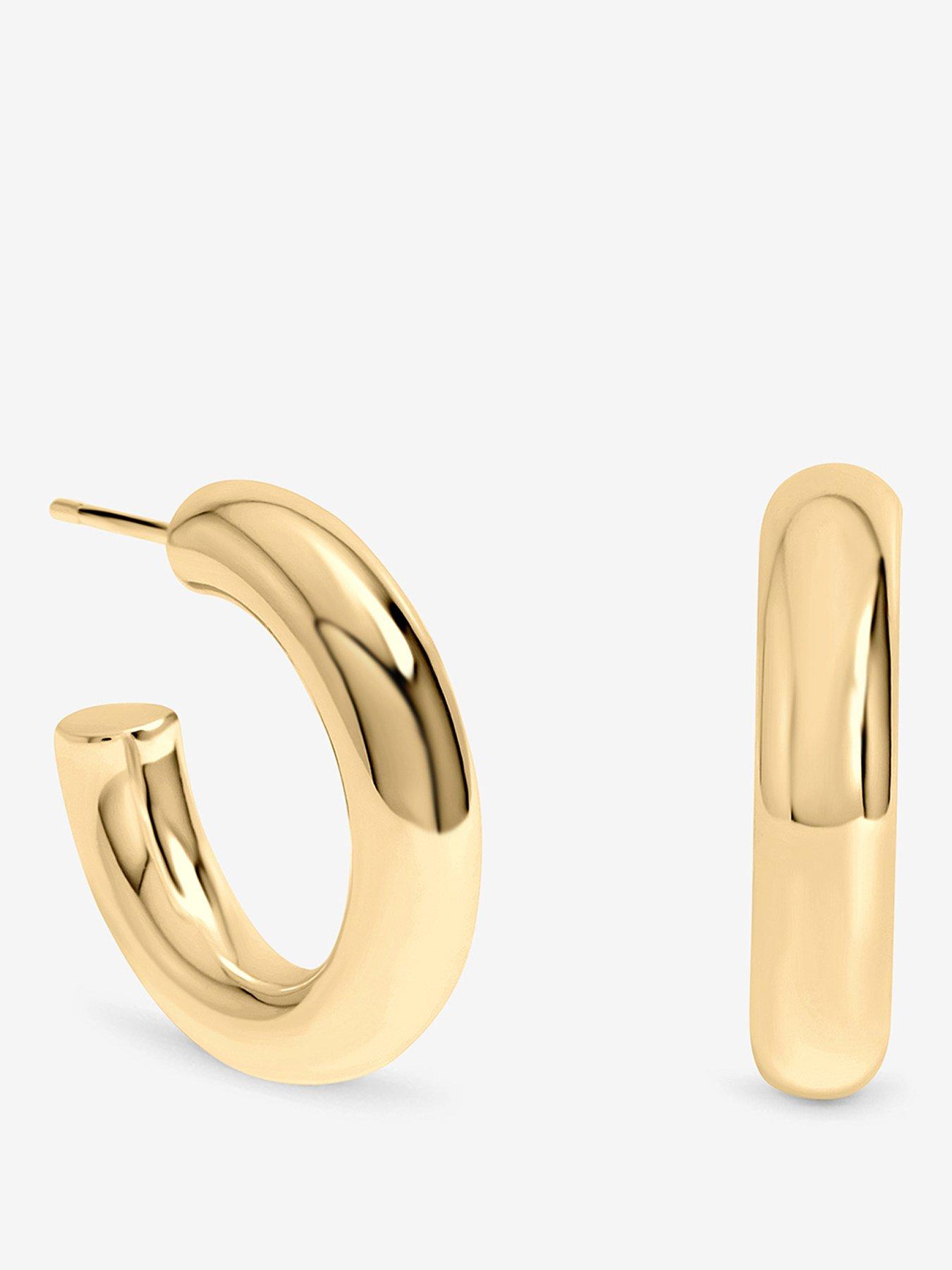 Inicio Inicio Gold Chubby Medium Hoop Earrings