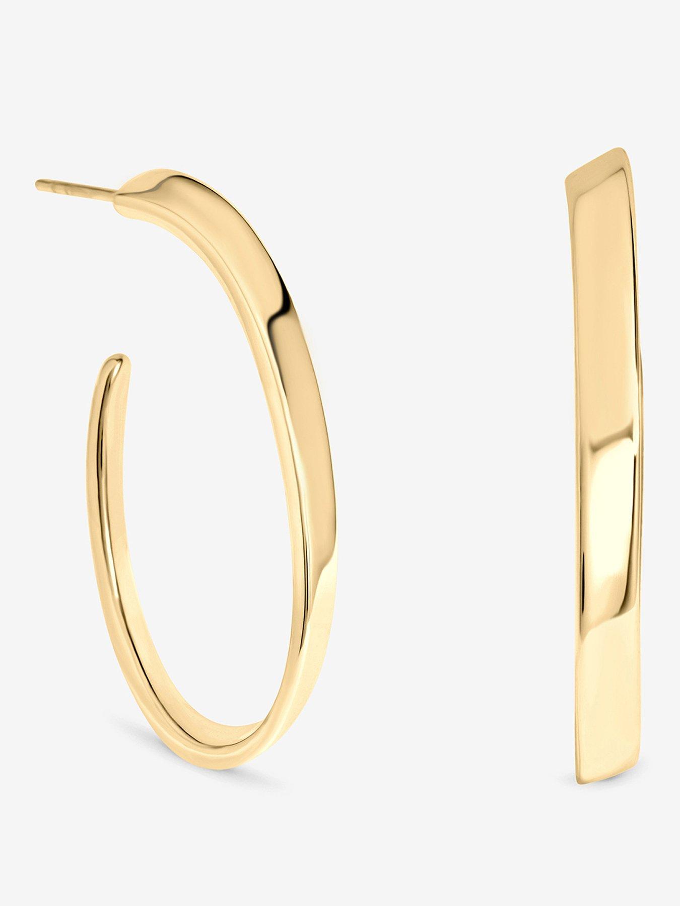 Inicio Inicio Gold Large Oval Twist Hoops