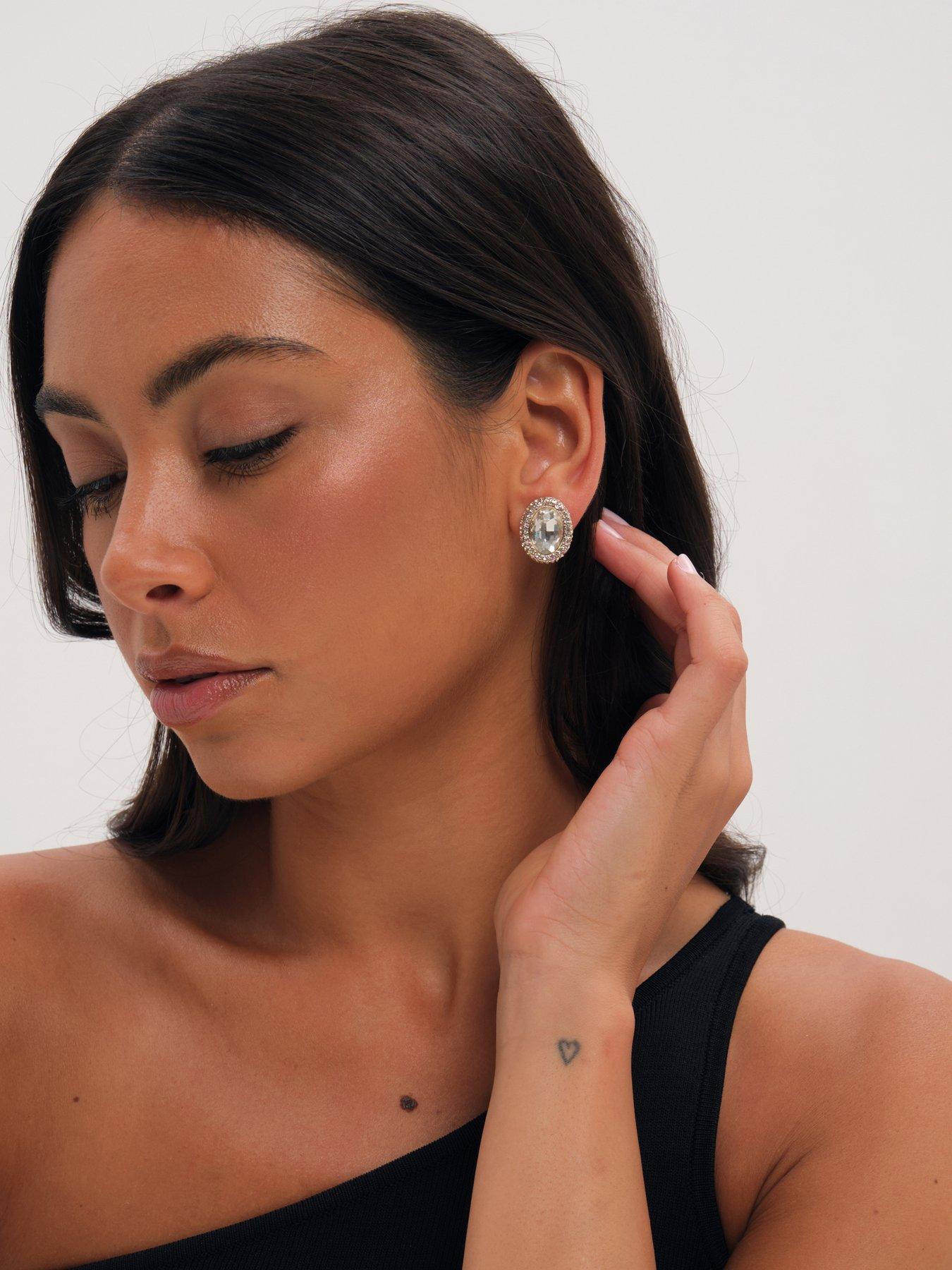 Image 3 of 3 of Mood Gold Plated Crystal Stud Earrings