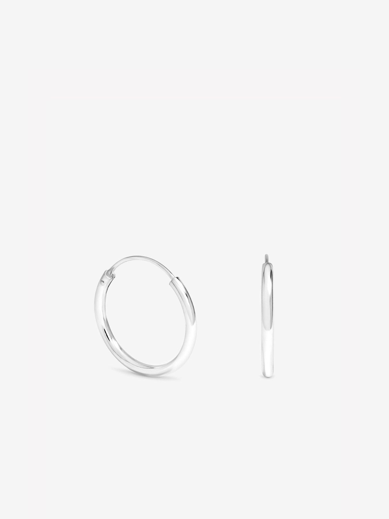Image 2 of 3 of Simply Silver Simply Silver 925 Sterling Silver 40mm Sleeper Hoops