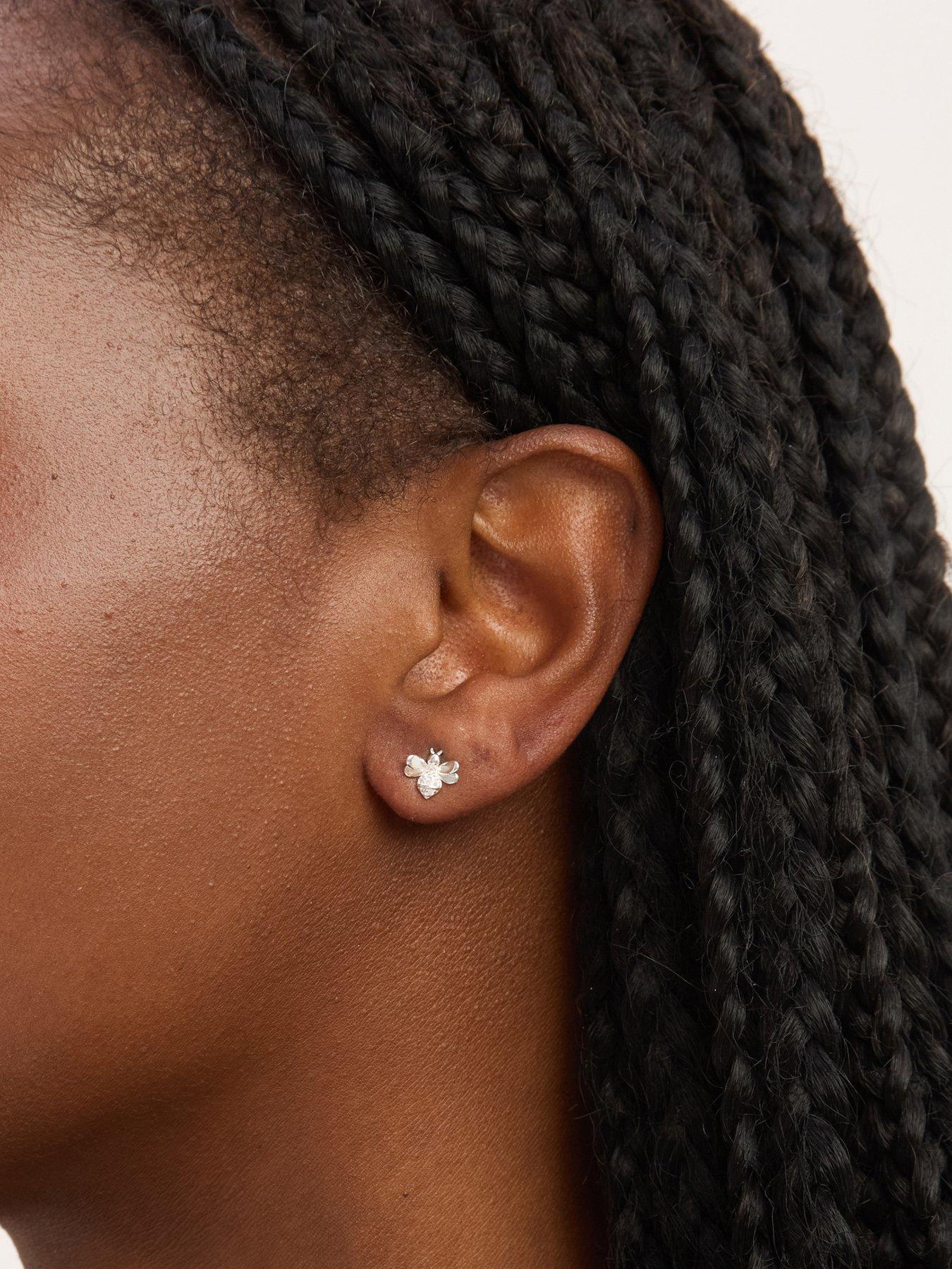 Image 3 of 3 of Simply Silver Simply Silver 925 Sterling Silver Polished Bee Stud Earrings