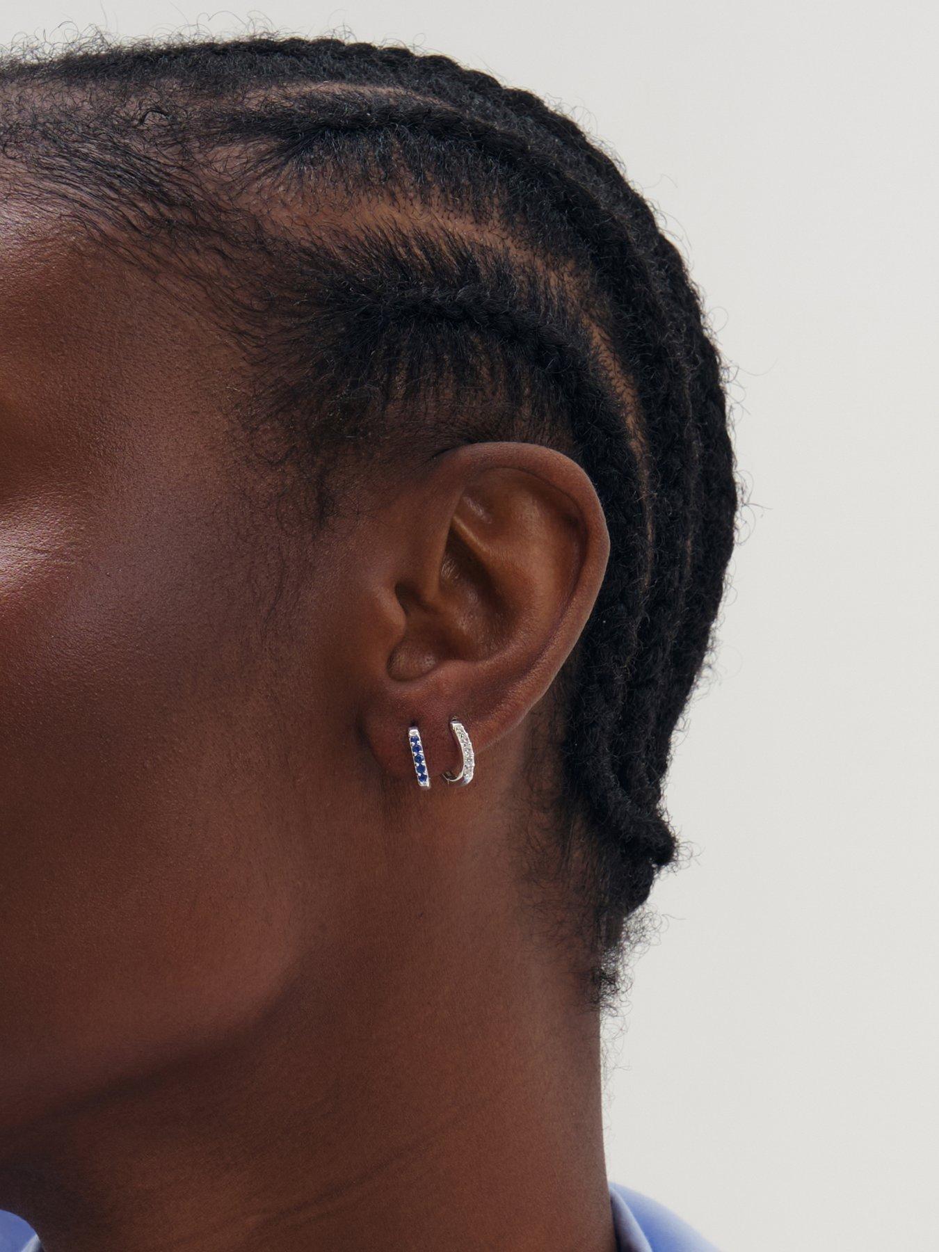 Image 3 of 3 of Simply Silver Simply Silver 925 Sterling Silver Cubic Zirconia Mini 10mm Hoops