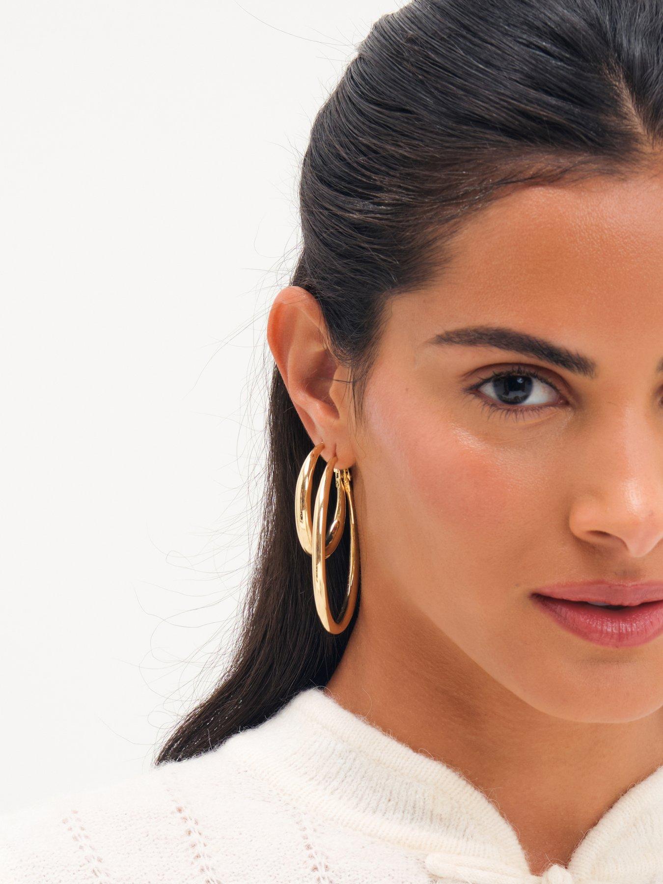 Image 3 of 3 of Mood Mood Gold Plated Polished Hoop Multipack
