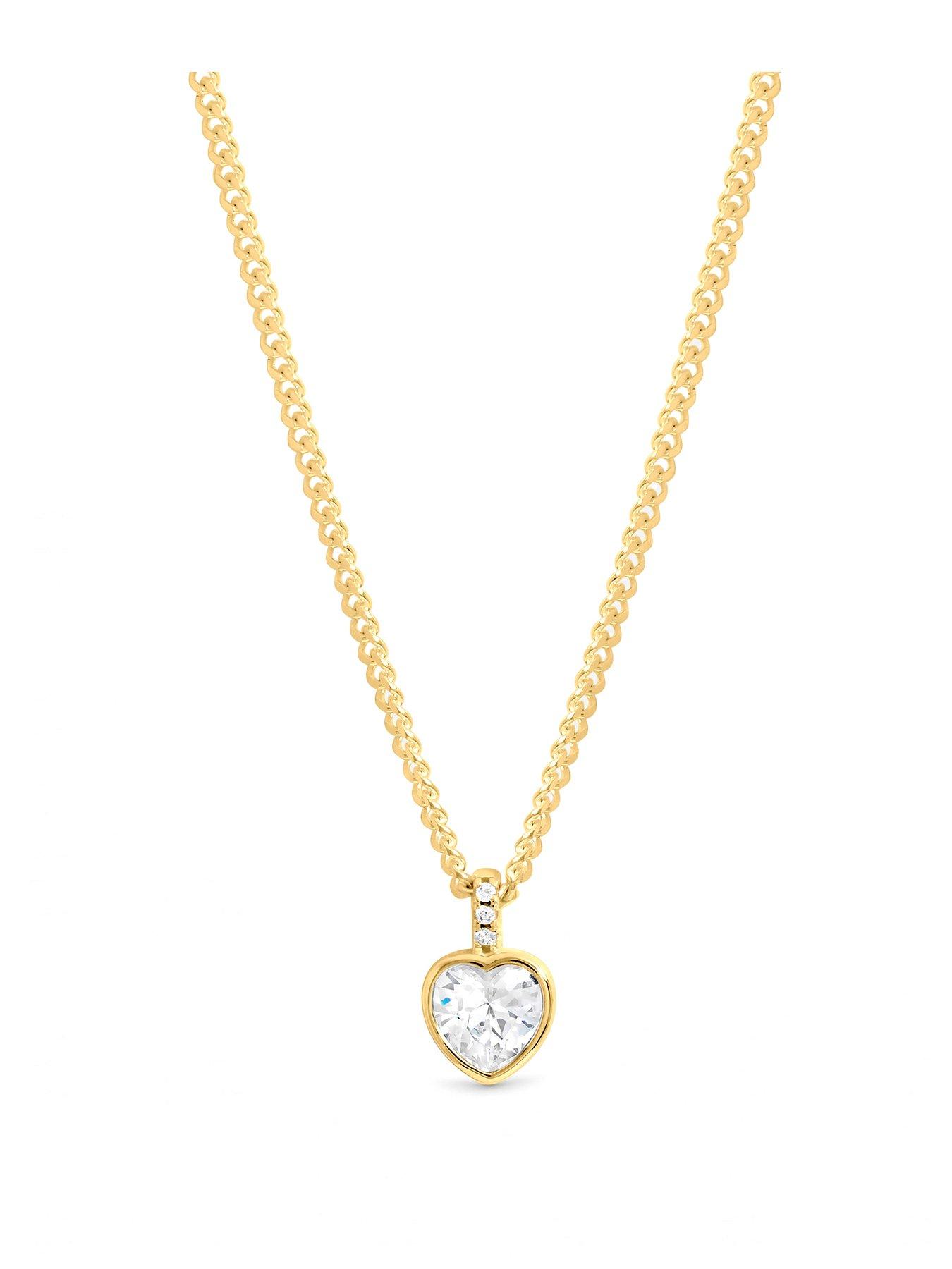 Image 1 of 1 of Inicio Gold Heart Bezel Necklace