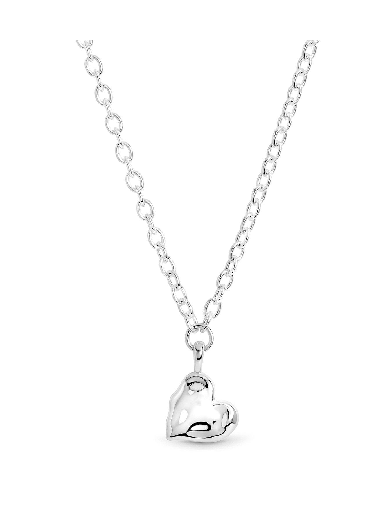 Inicio Inicio Silver Molten Heart Necklace