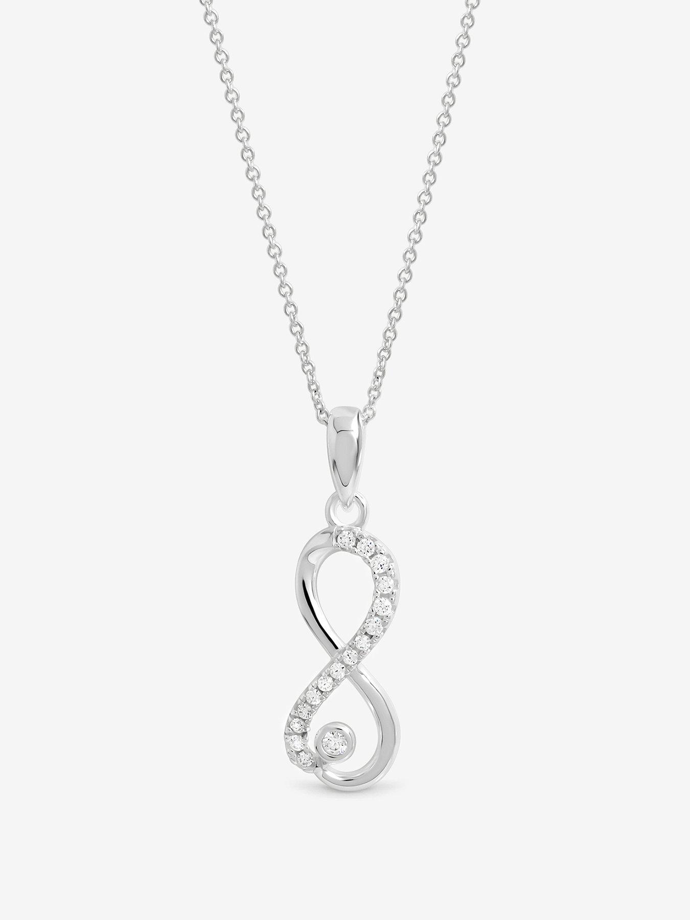 Jon Richard Simply Silver 925 Sterling Silver Infinity Pendant - Gift Pouch