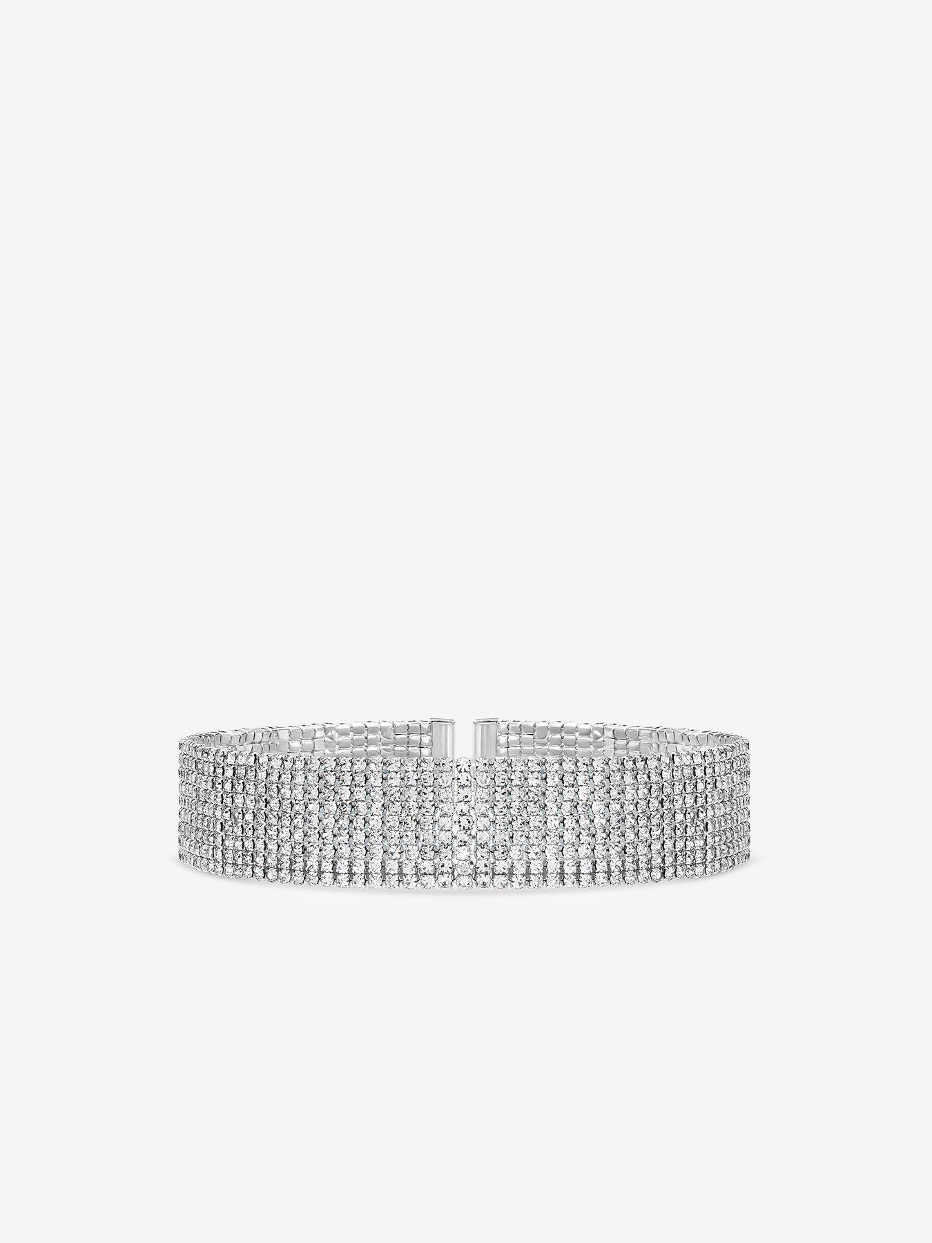 Image 2 of 3 of Mood Silver Crystal Choker