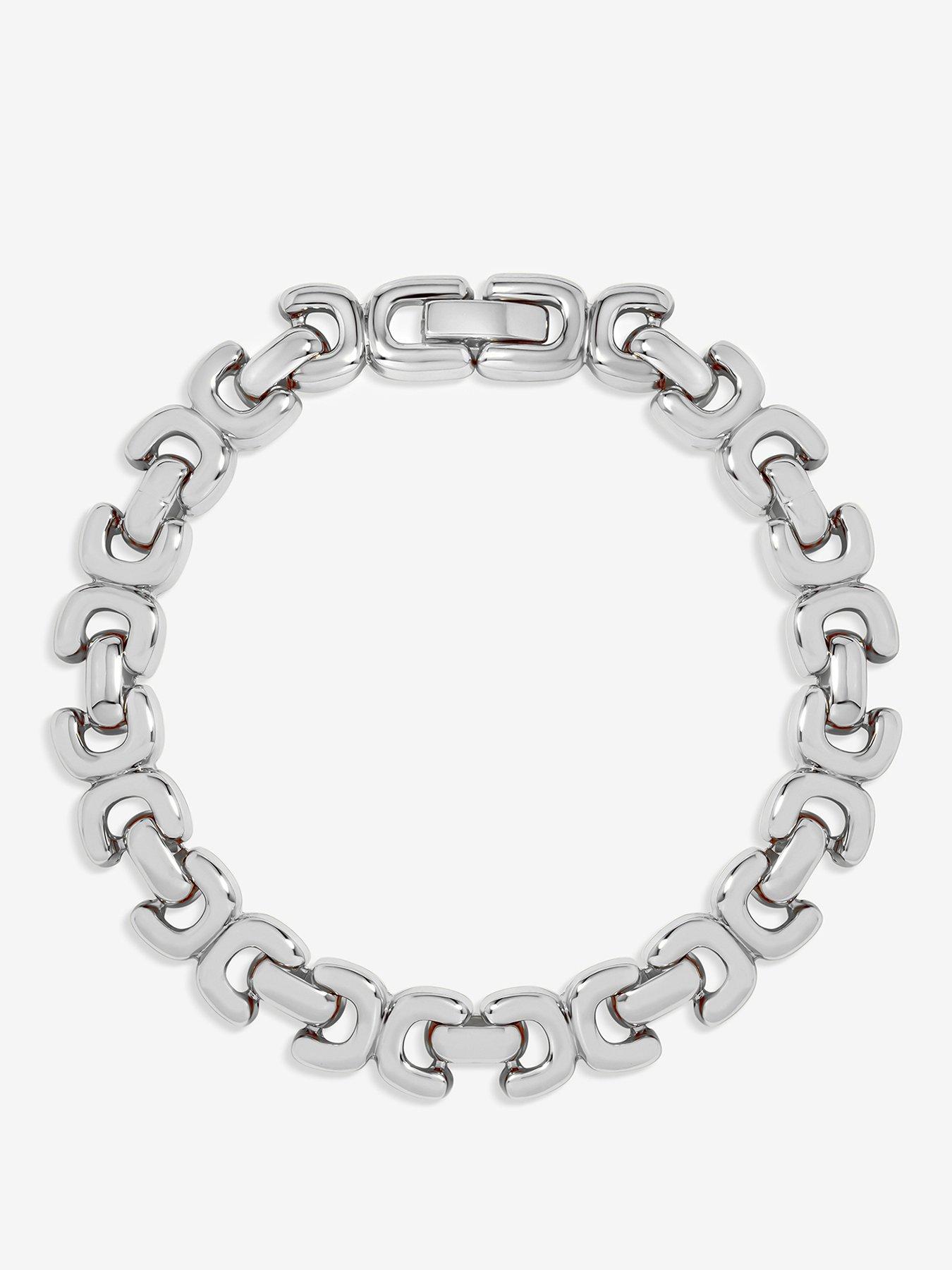 Jon Richard Silevr Plated Kiss Link Bracelet