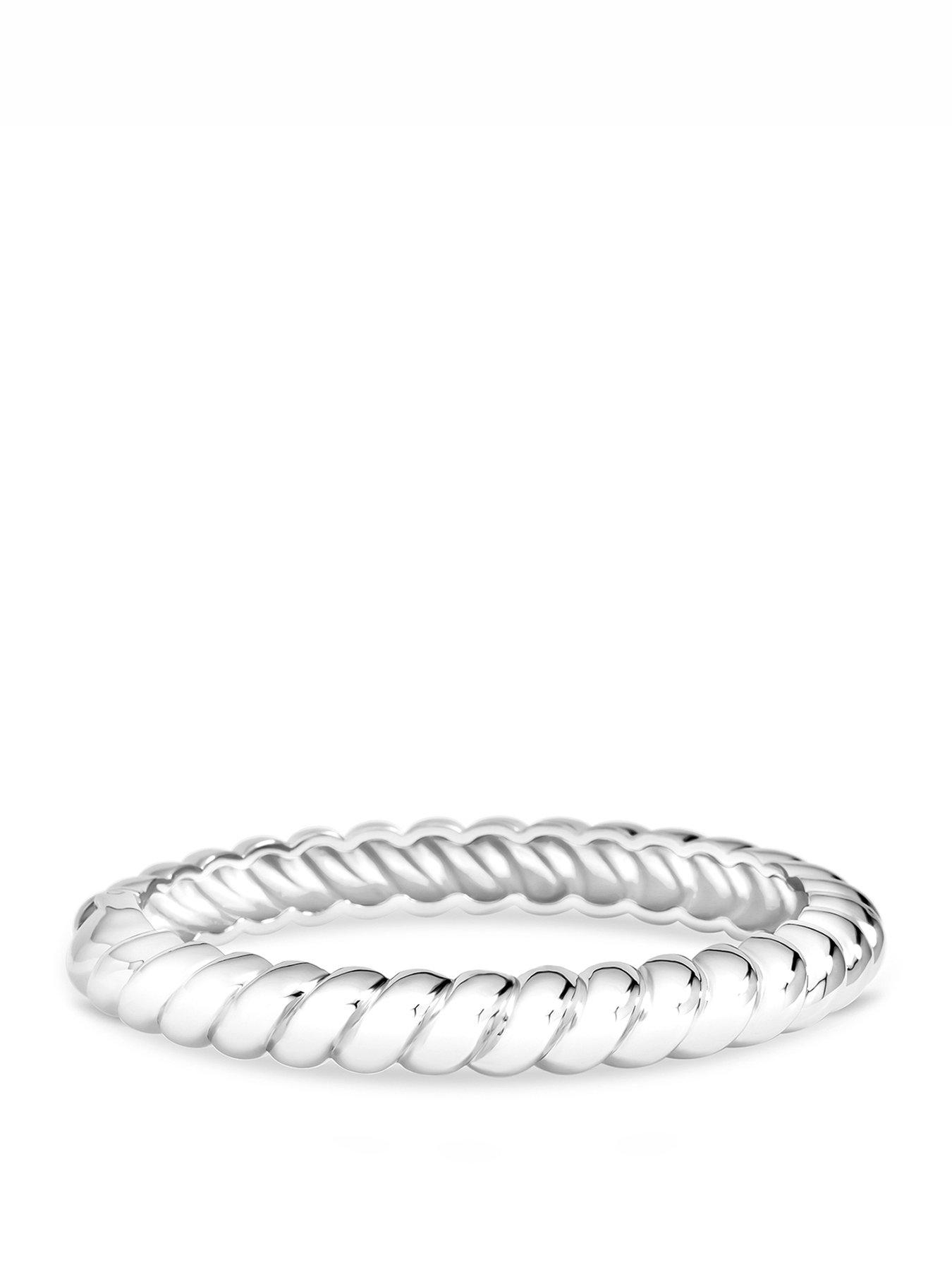 Image 1 of 3 of Jon Richard Gold Plated Ridge Bangle