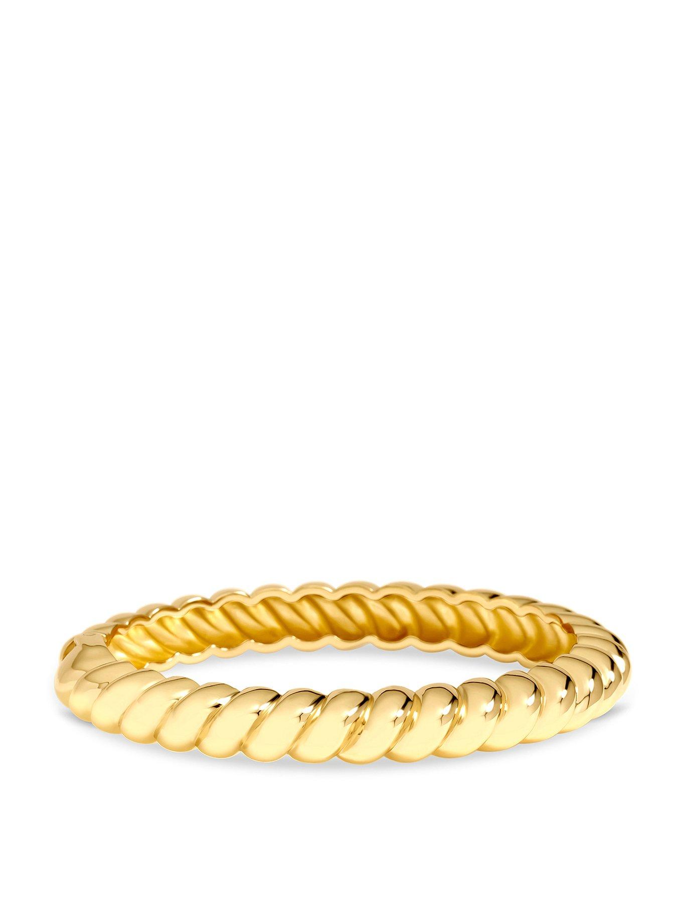Jon Richard Jon Richard Silver Plated Ridge Bangle