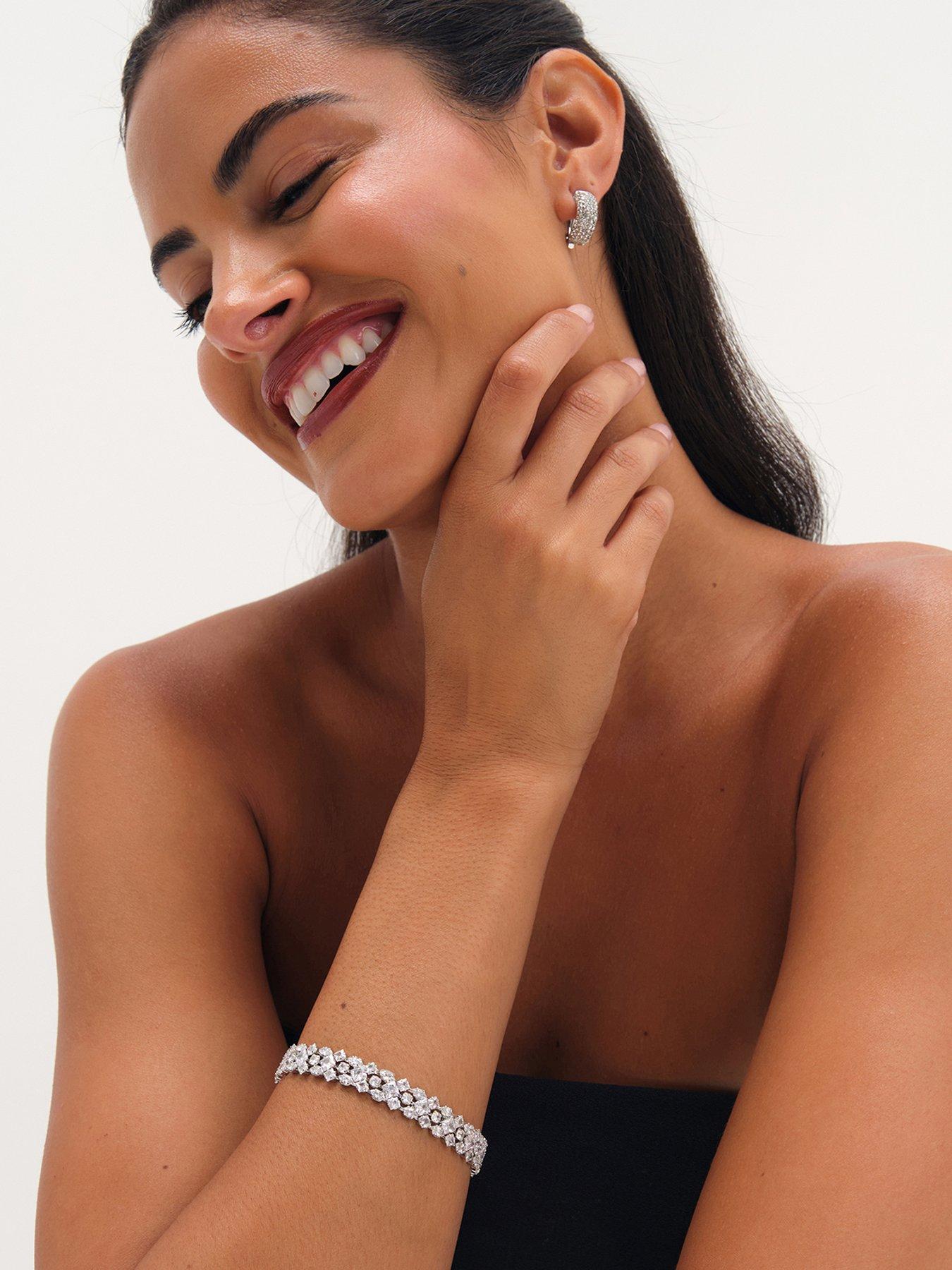 Jon Richard Jon Richard Cubic Zirconia Mixed Stone Bracelet