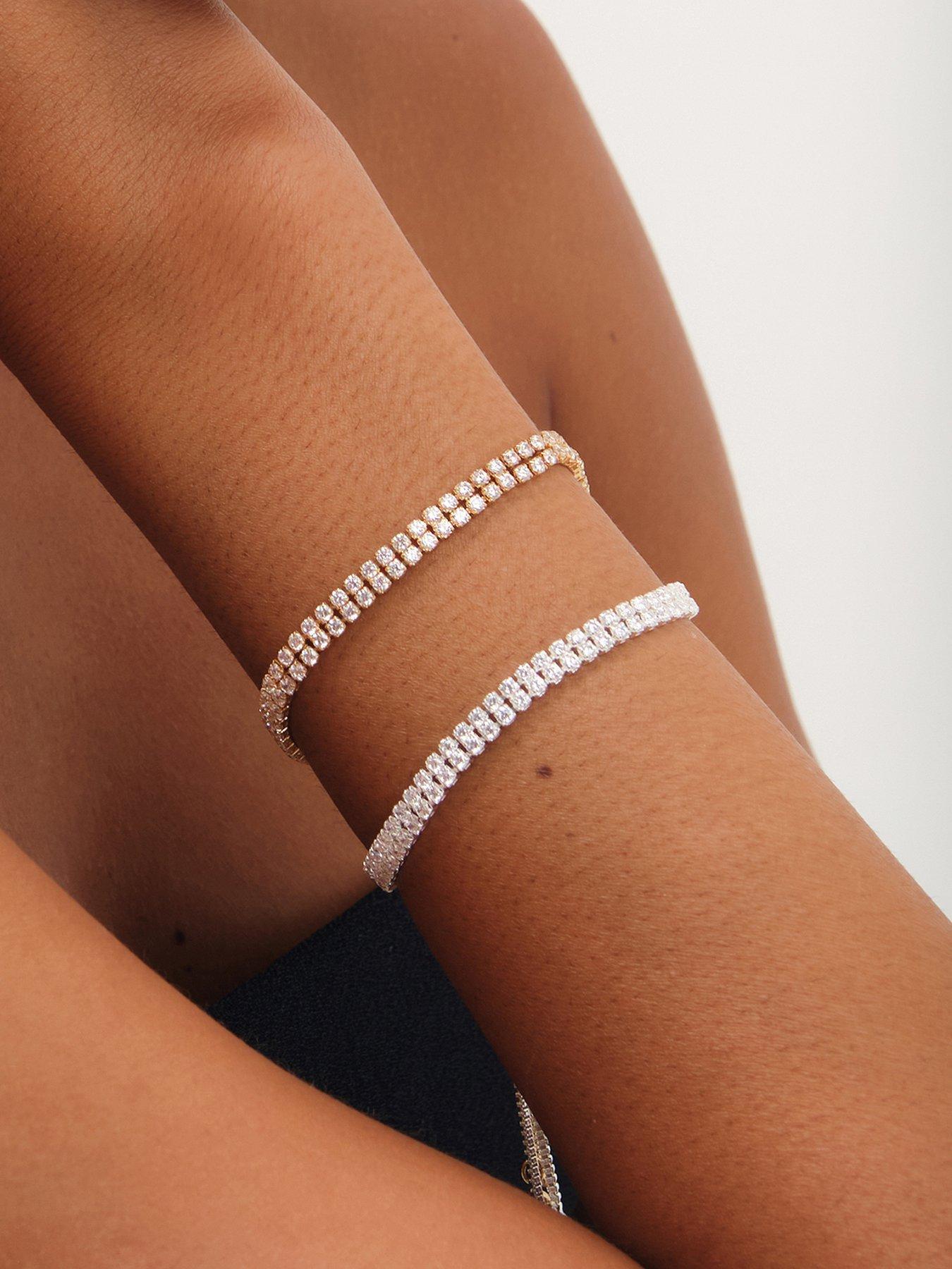 Image 1 of 3 of Jon Richard Silver Plated Pave Toggle Bracelet