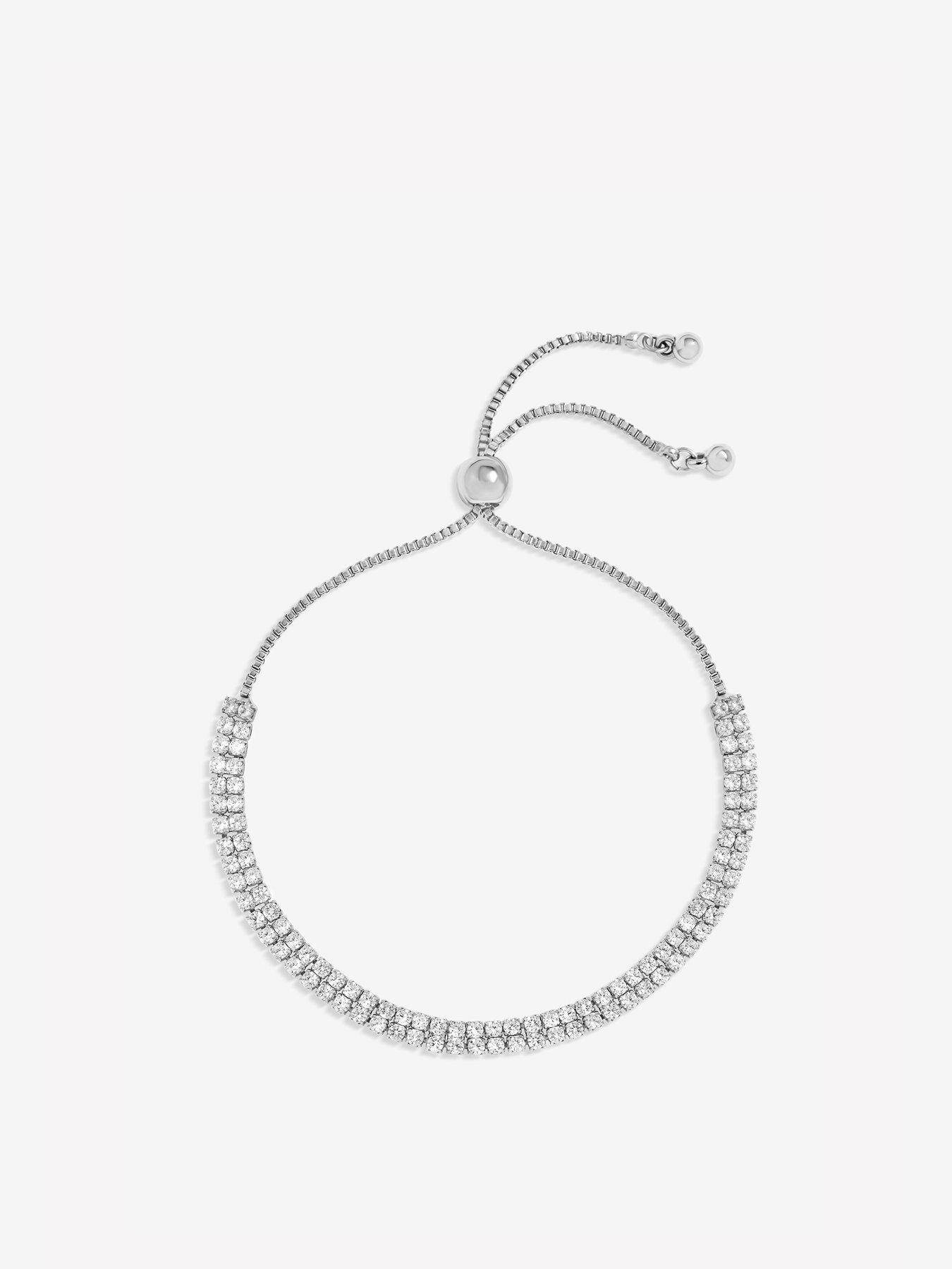Image 2 of 3 of Jon Richard Silver Plated Pave Toggle Bracelet