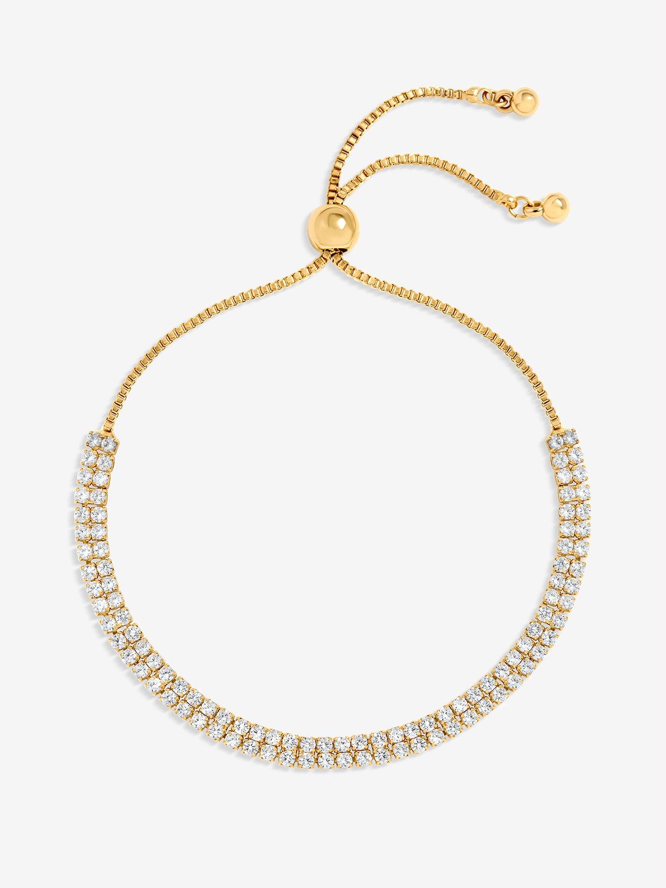 Jon Richard Gold Plated Pave Toggle Bracelet