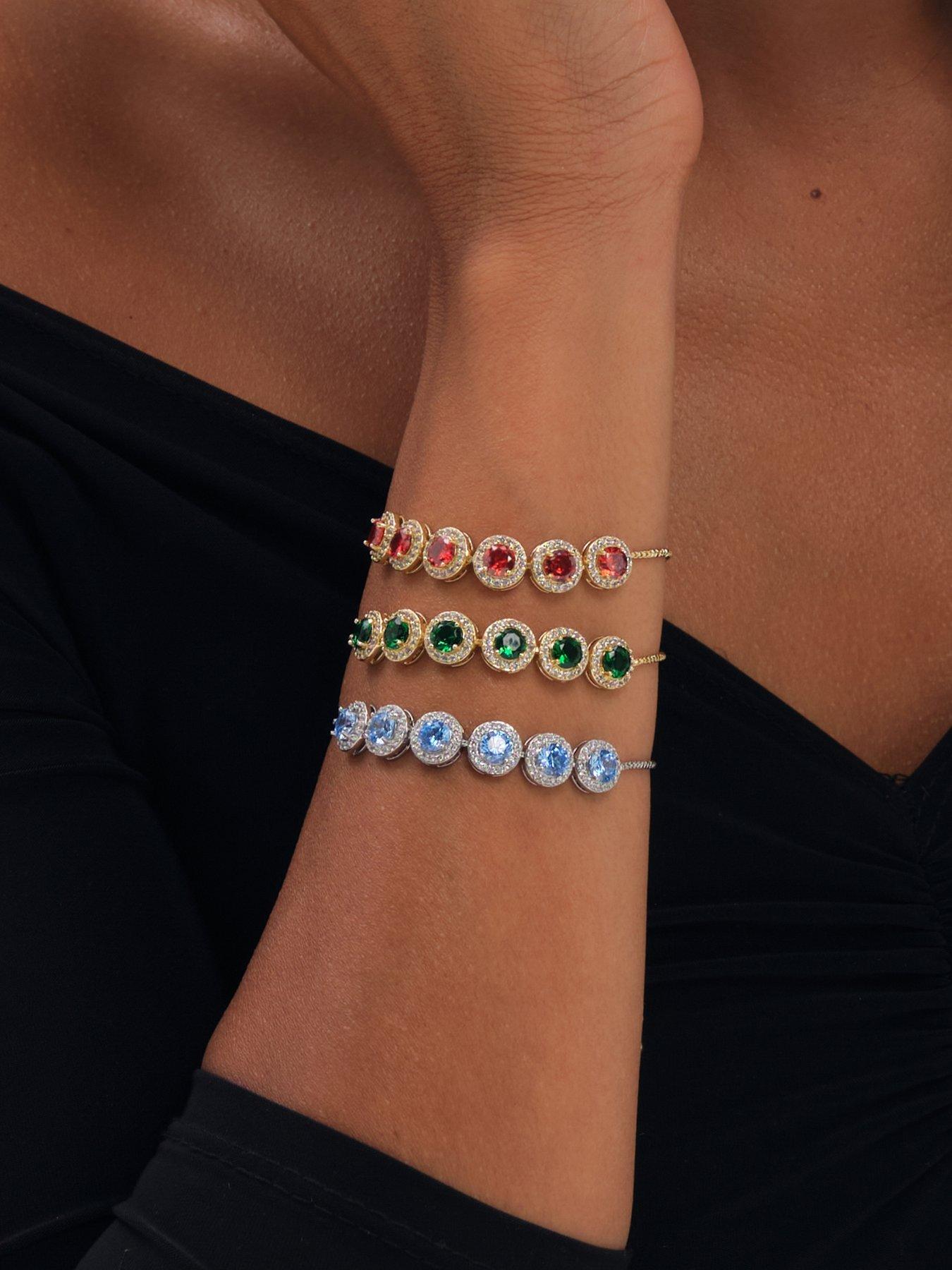 Image 2 of 3 of Jon Richard Gold Plated Red Toggle Bracelet