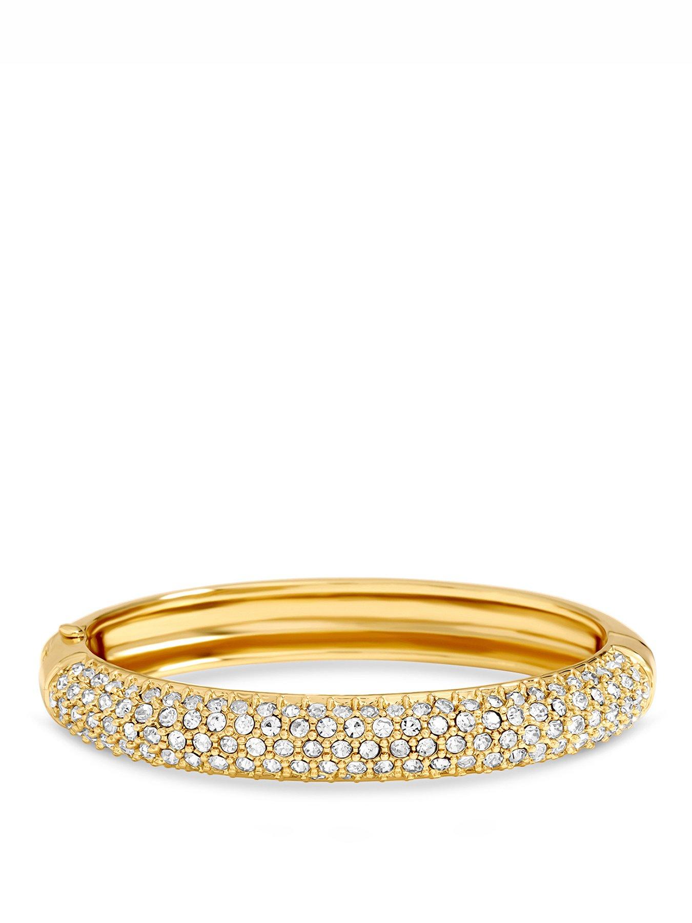 Image 1 of 3 of Jon Richard Gold Plated Pave Bangle