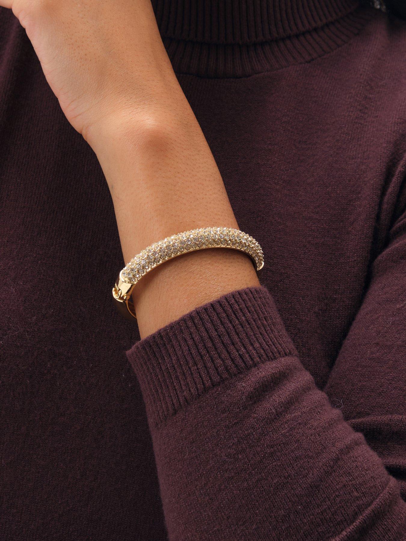 Image 2 of 3 of Jon Richard Gold Plated Pave Bangle