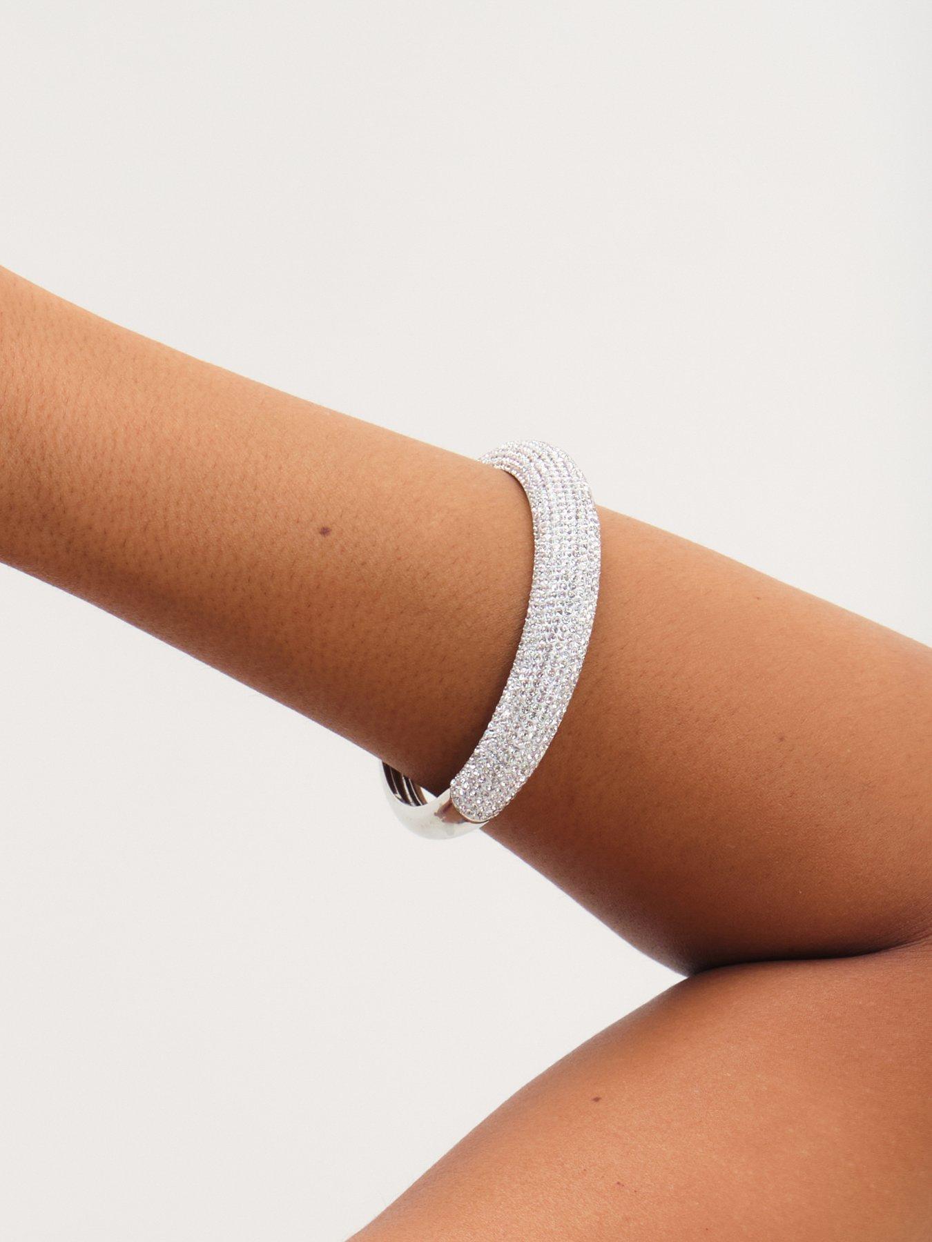 Image 2 of 2 of Jon Richard Rhodium Plated Pave Bangle