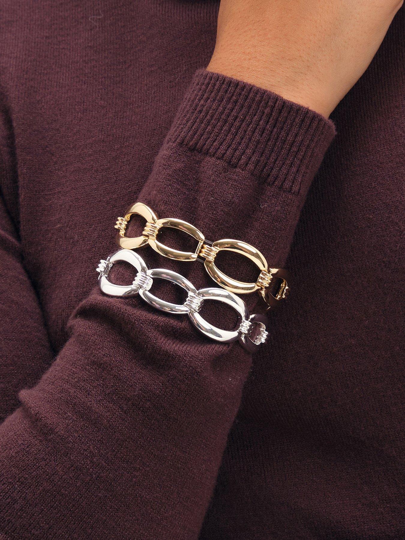 Jon Richard Silver Plated Chain Stretch Bracelet