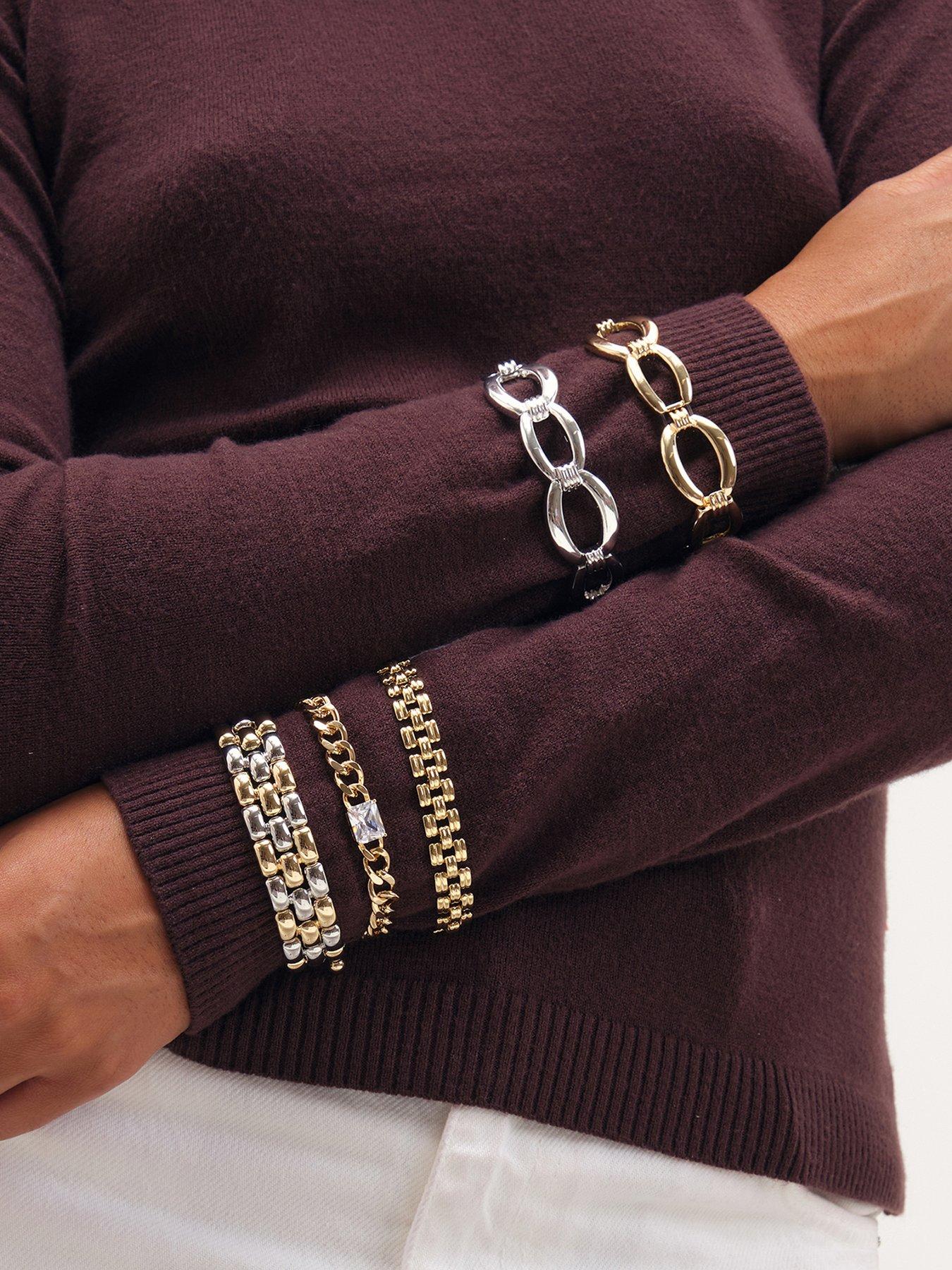 Image 1 of 2 of Jon Richard Two Tone Stretch Bracelet