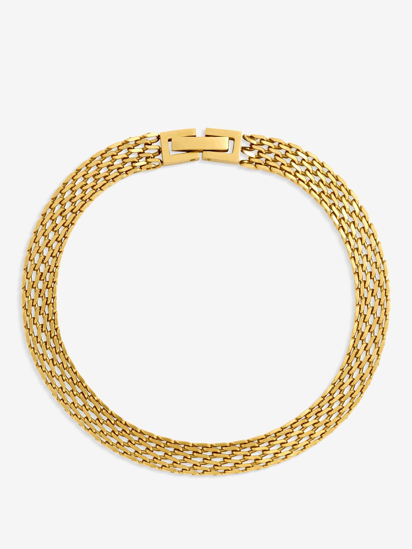 Jon Richard Gold Plated Mesh Chain Stainless Steel Bracelet