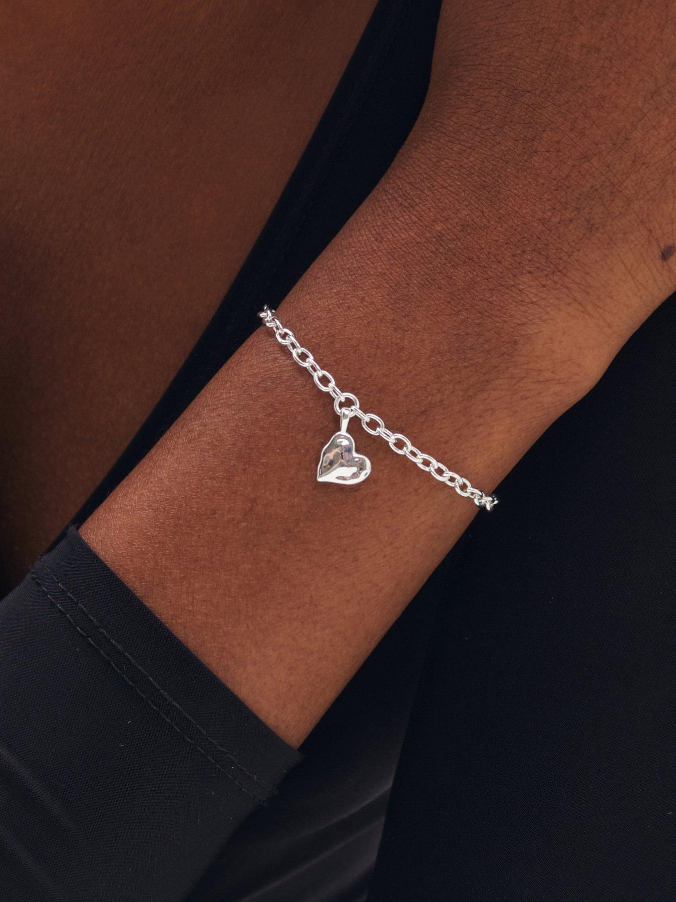 Image 2 of 3 of Inicio Inicio Silver Molten Heart Bracelet