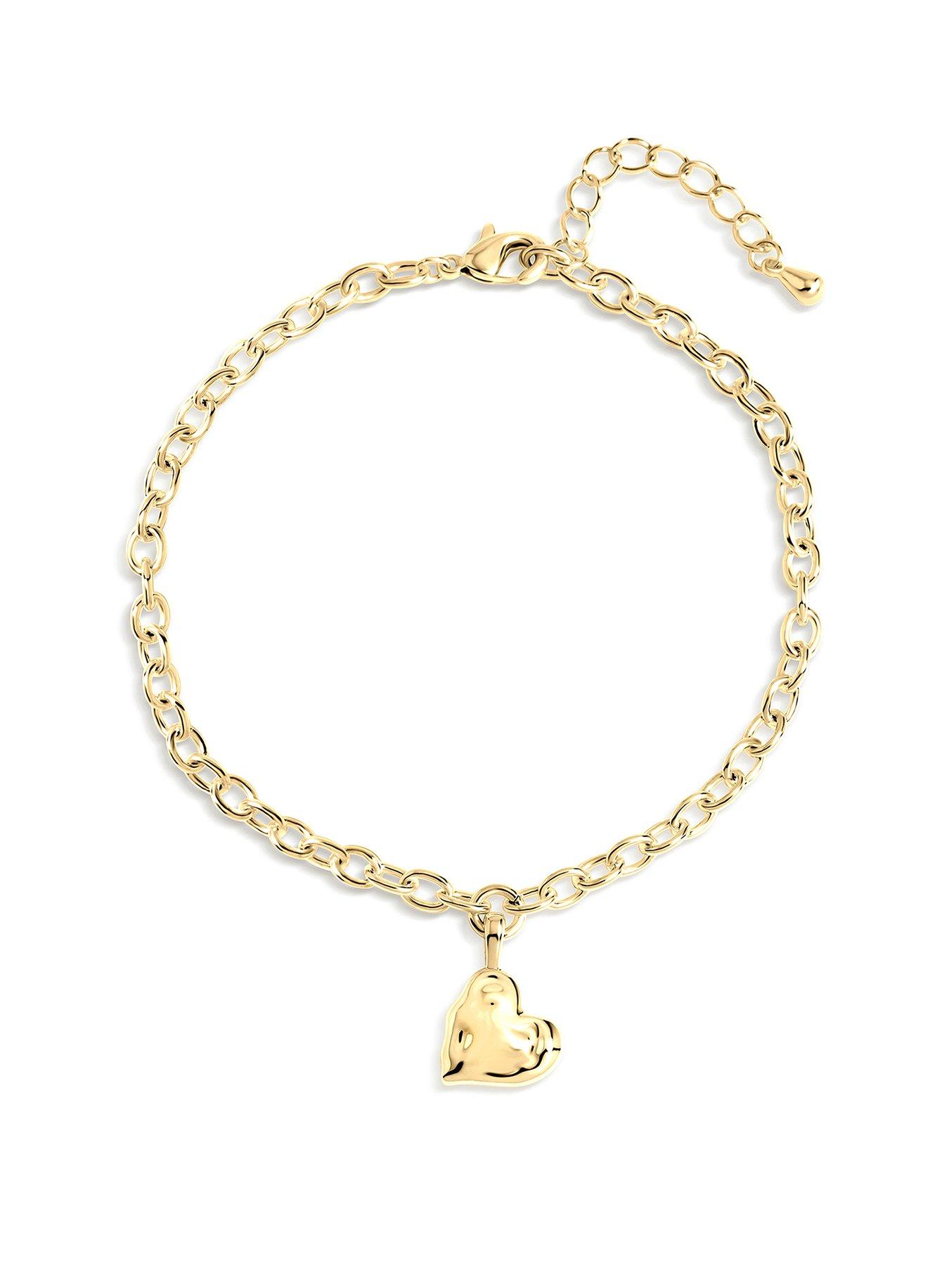 Inicio Inicio Gold Molten Heart Bracelet
