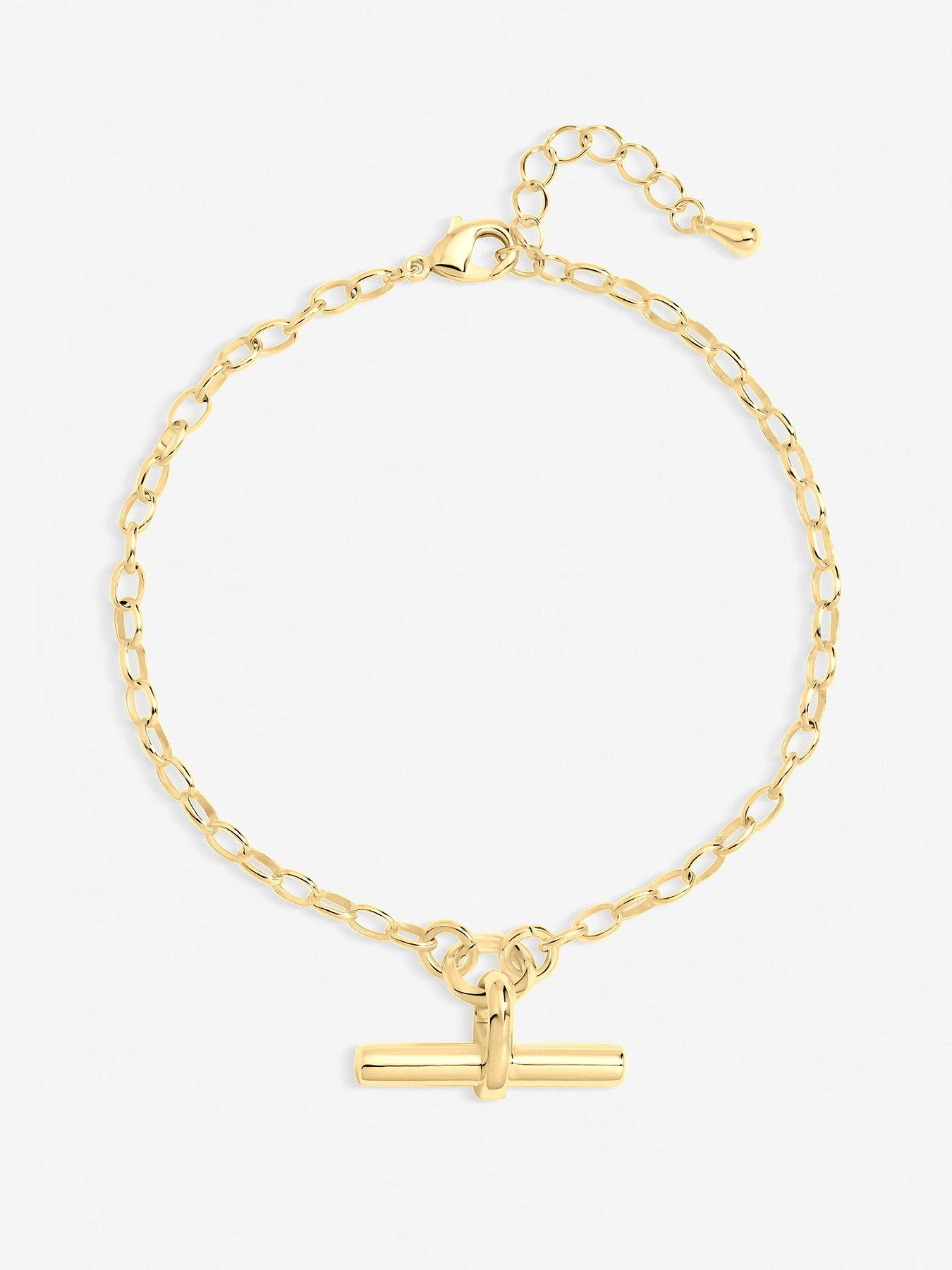 Inicio Inicio Gold T-Bar Bracelet - Gift Pouch