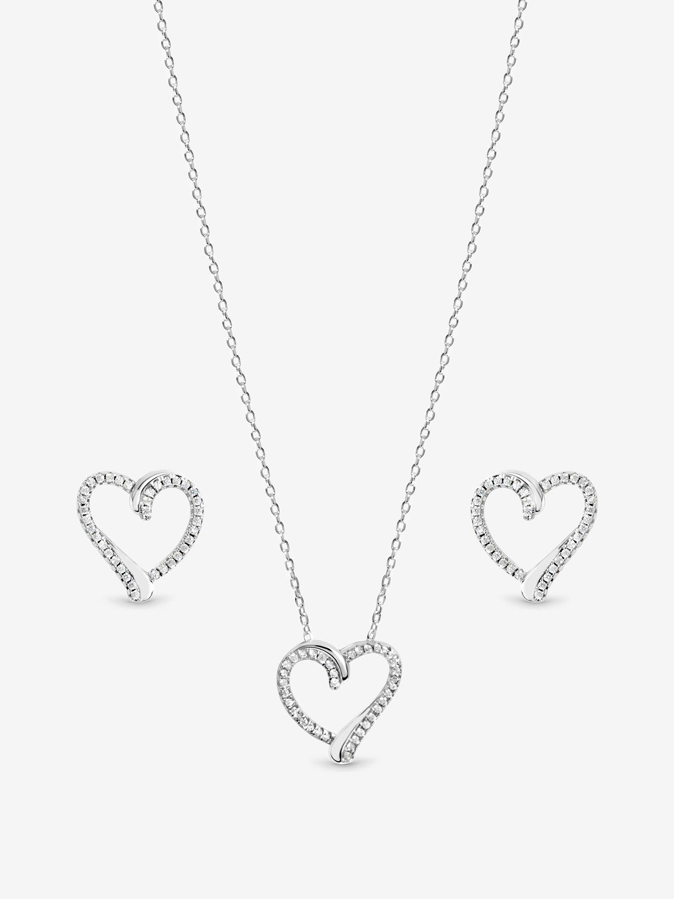 Image 2 of 4 of Inicio Pave Open Heart Set - Gift Box