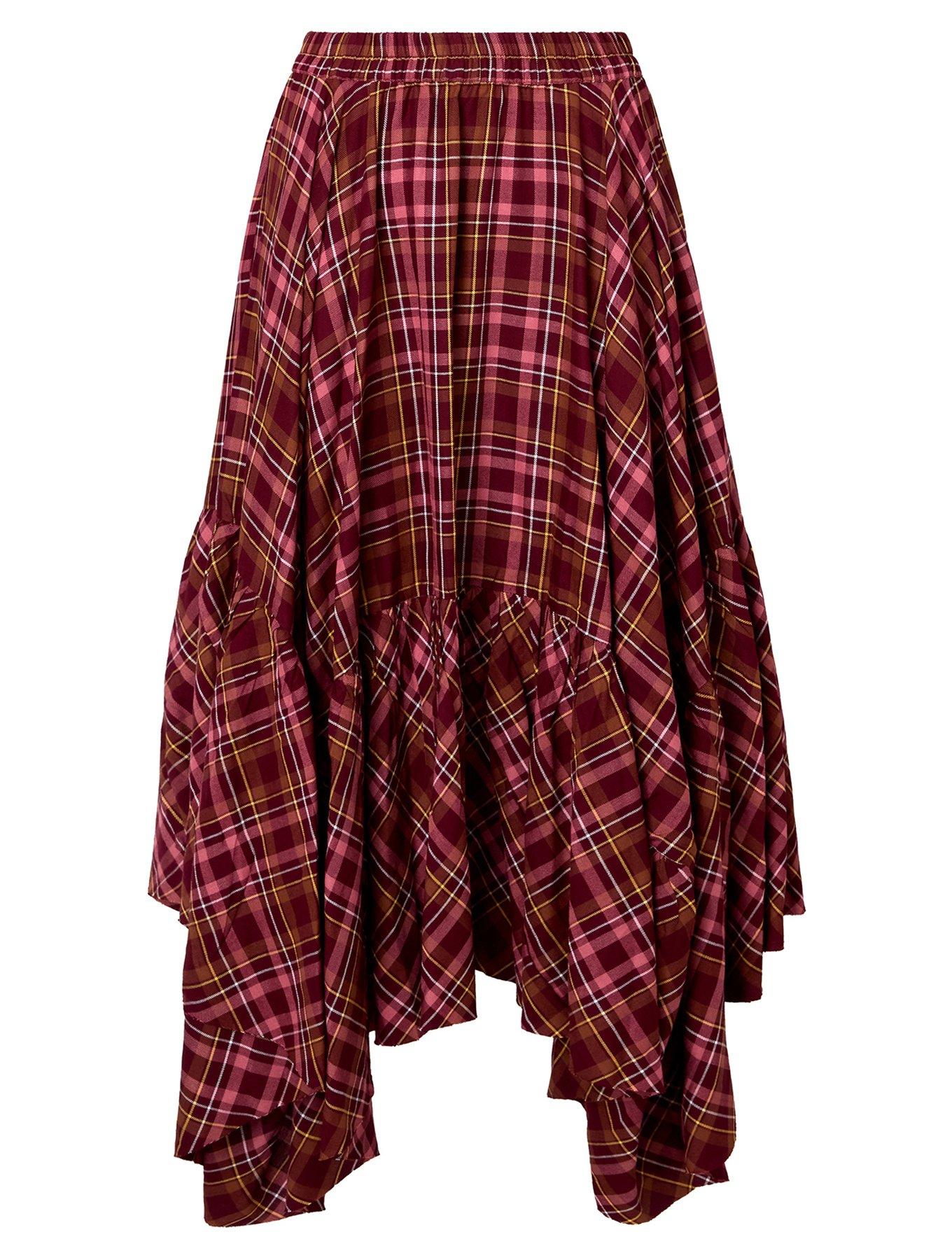 Image 6 of 6 of Joe Browns Checked Asymmetric Hem Maxi Skirt
