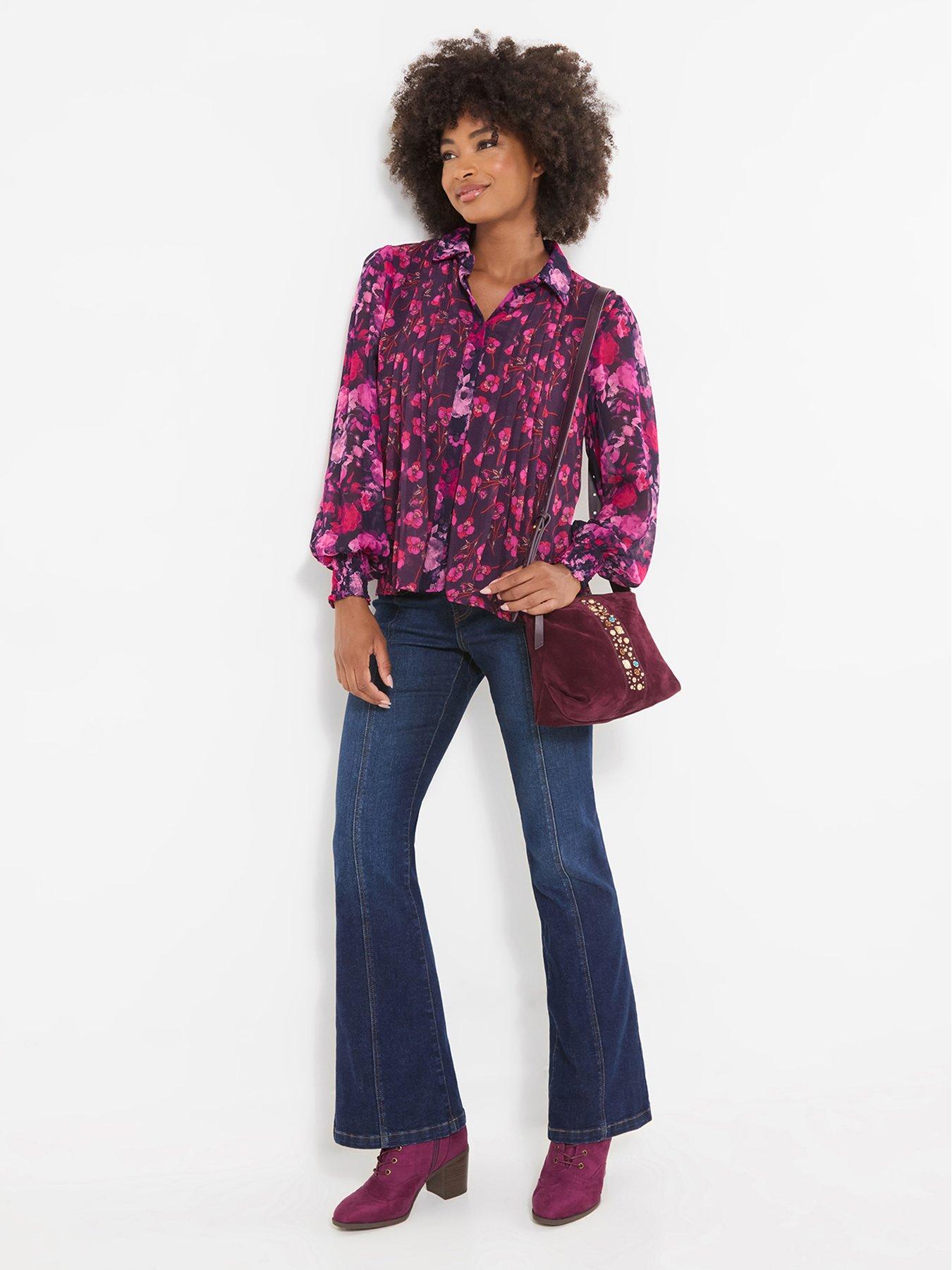 Image 3 of 5 of Joe Browns Penelope Floral Collared Blouse With Balloon Sleeve