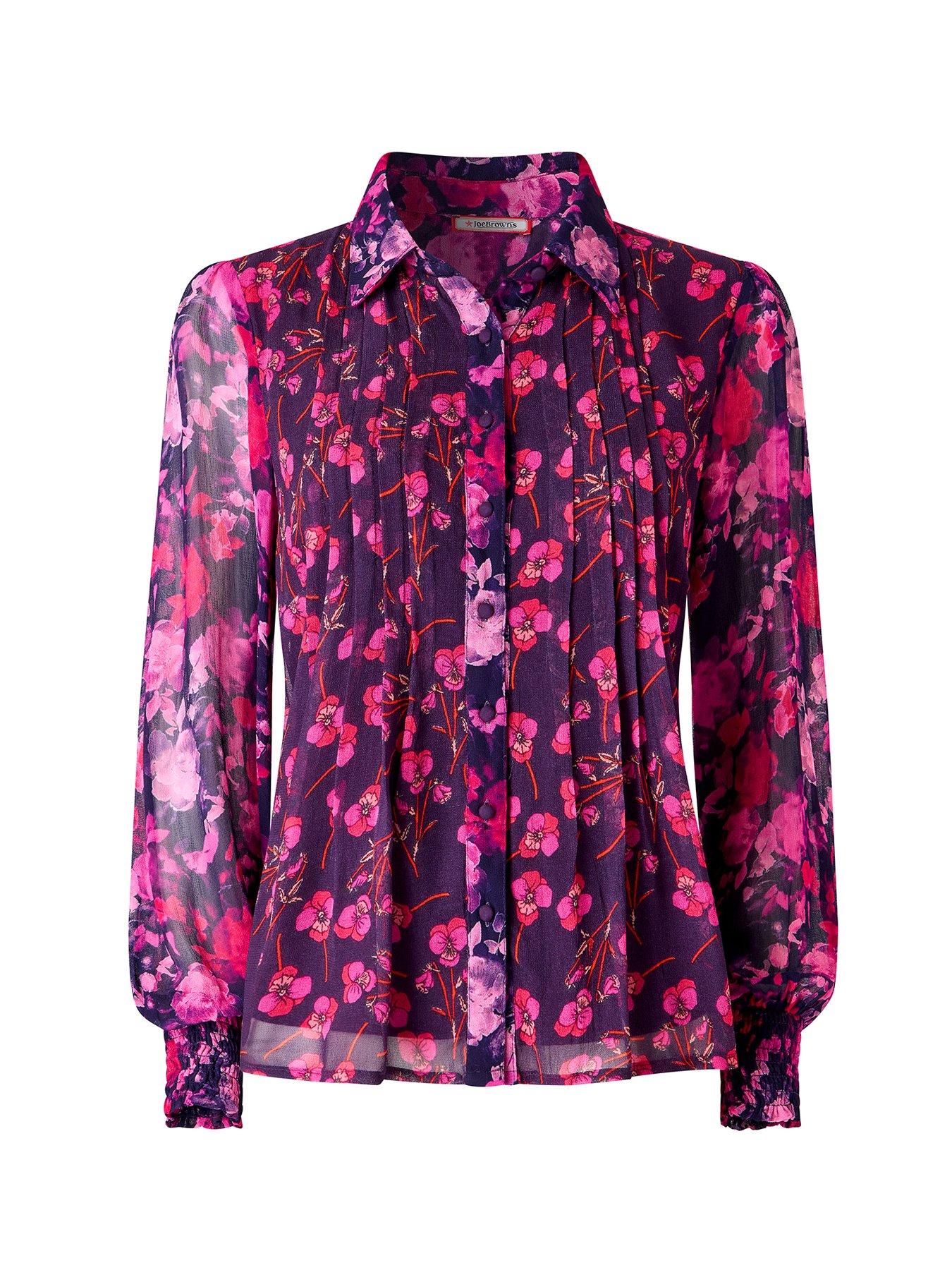 Image 5 of 5 of Joe Browns Penelope Floral Collared Blouse With Balloon Sleeve