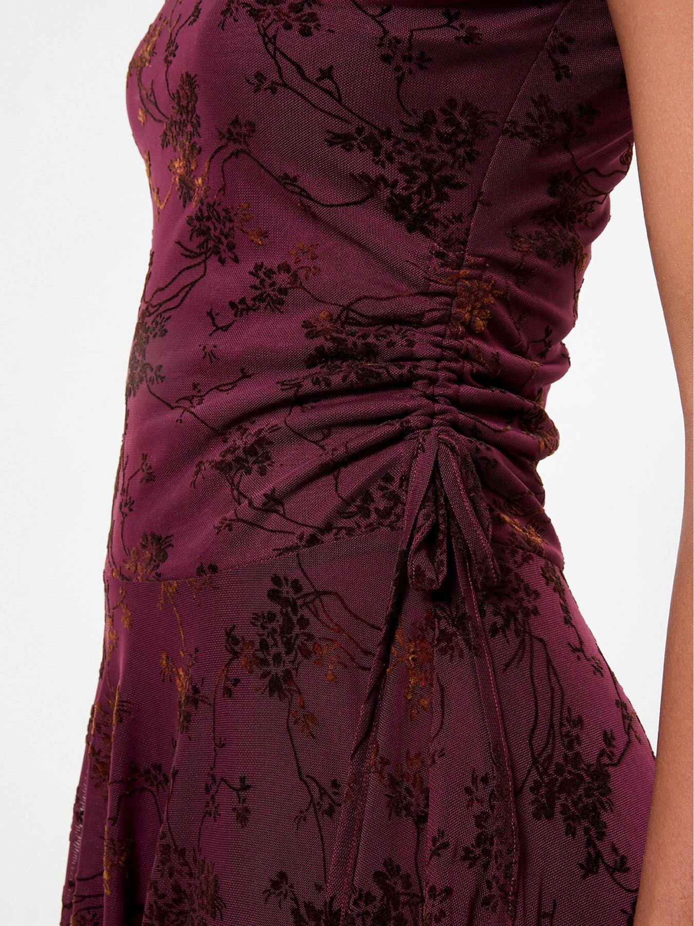 Image 4 of 5 of Joe Browns Dita Flocked Dippy Hem Maxi Dress