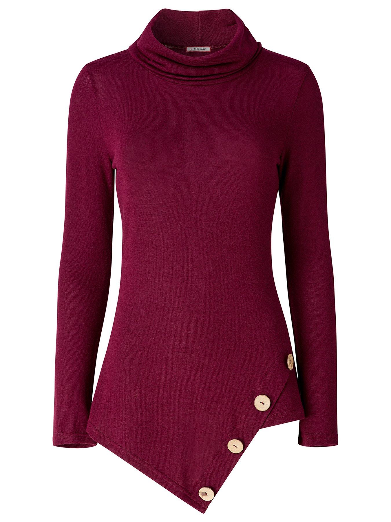 Image 6 of 6 of Joe Browns Turtle Neck Jersey Tunic Top With Asymmetric Hem