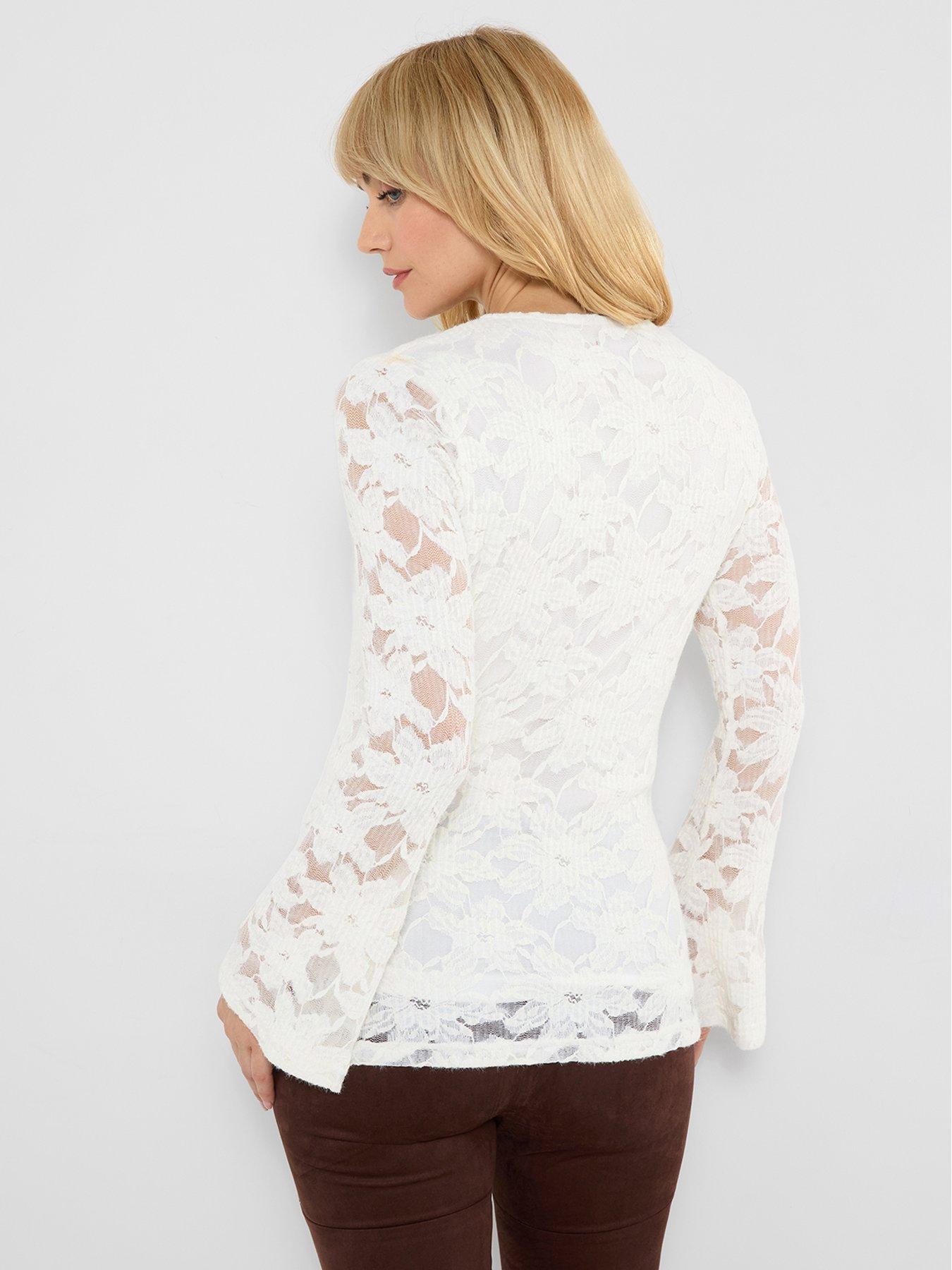 Image 2 of 7 of Joe Browns Esme Textured Stretch Lace Top With Wide Sleeve