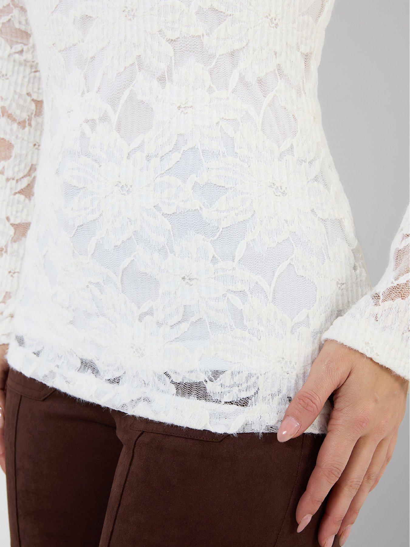 Image 5 of 7 of Joe Browns Esme Textured Stretch Lace Top With Wide Sleeve