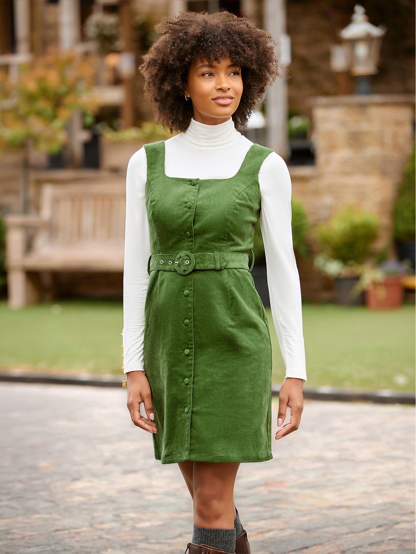 Image 1 of 7 of Joe Browns Arabella Cord Pinafore Dress