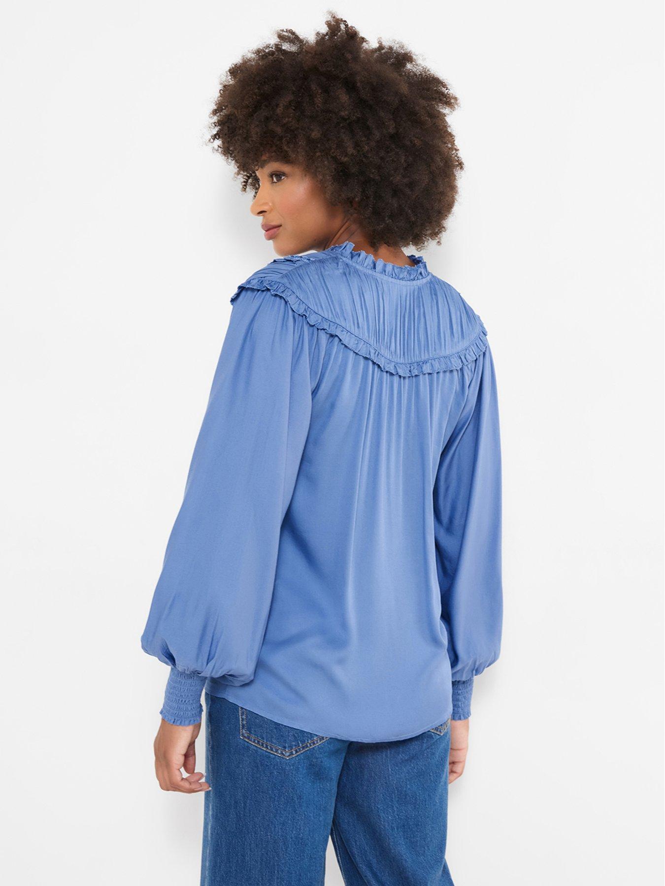 Image 3 of 7 of Joe Browns Romantic Ruffle Tie Neck Blouse With Balloon Sleeve