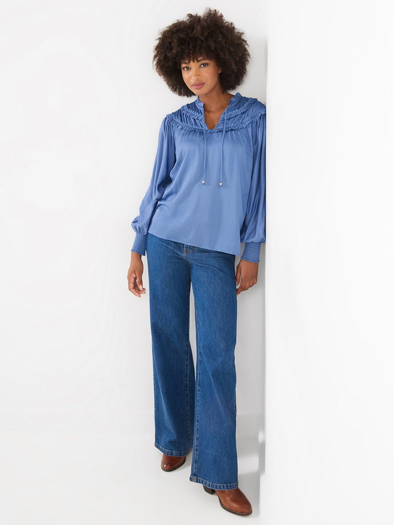 Image 4 of 7 of Joe Browns Romantic Ruffle Tie Neck Blouse With Balloon Sleeve