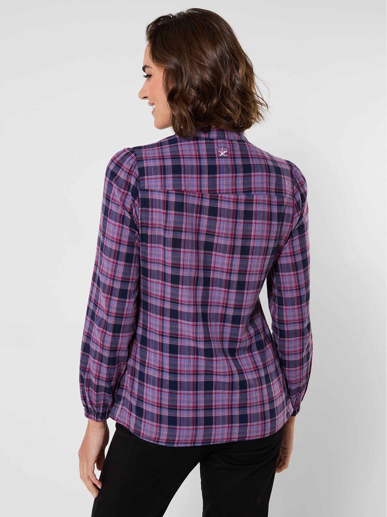 Image 2 of 5 of Joe Browns Sophia Checked Blouse With Sheering Detail