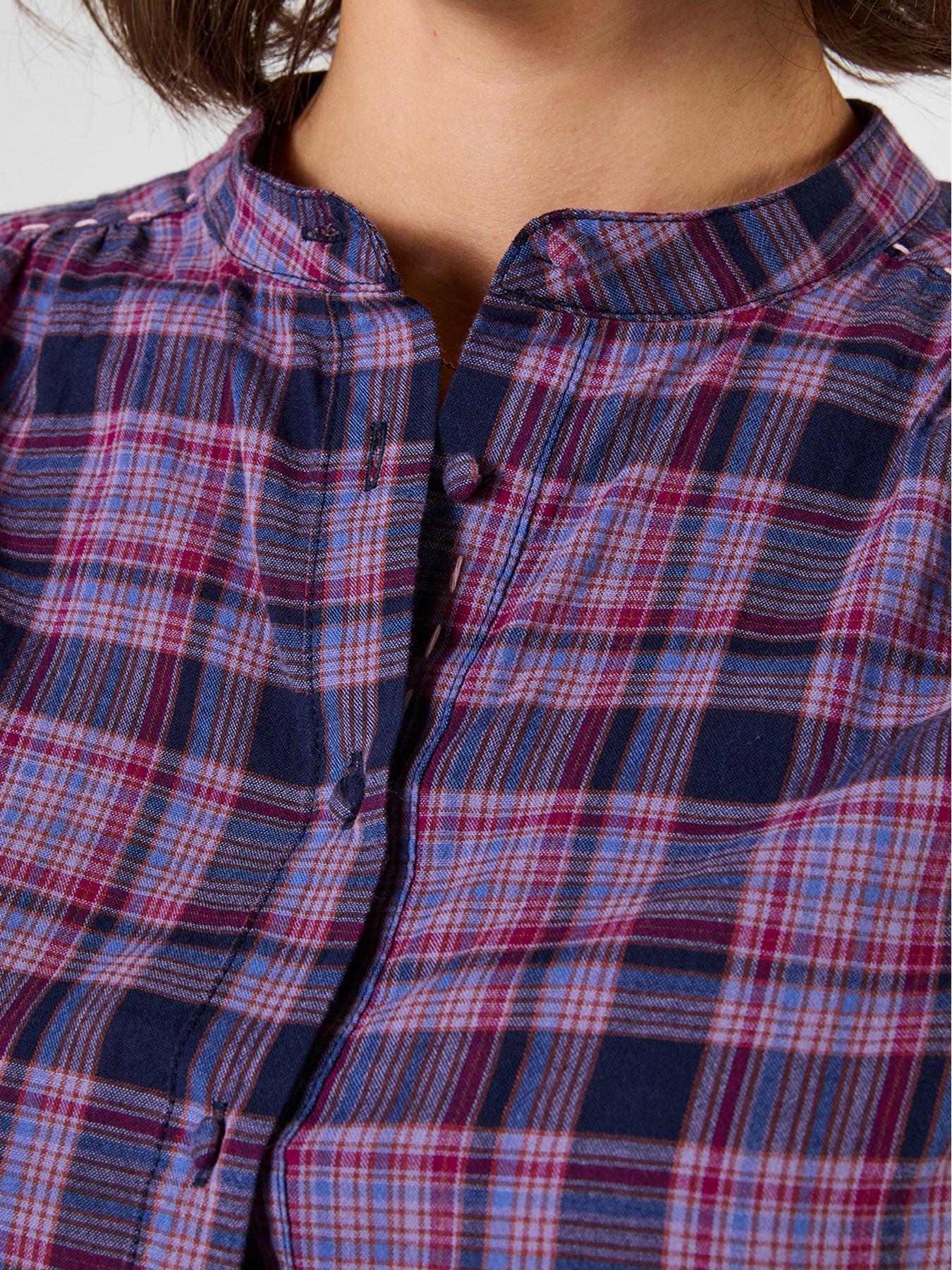 Image 4 of 5 of Joe Browns Sophia Checked Blouse With Sheering Detail