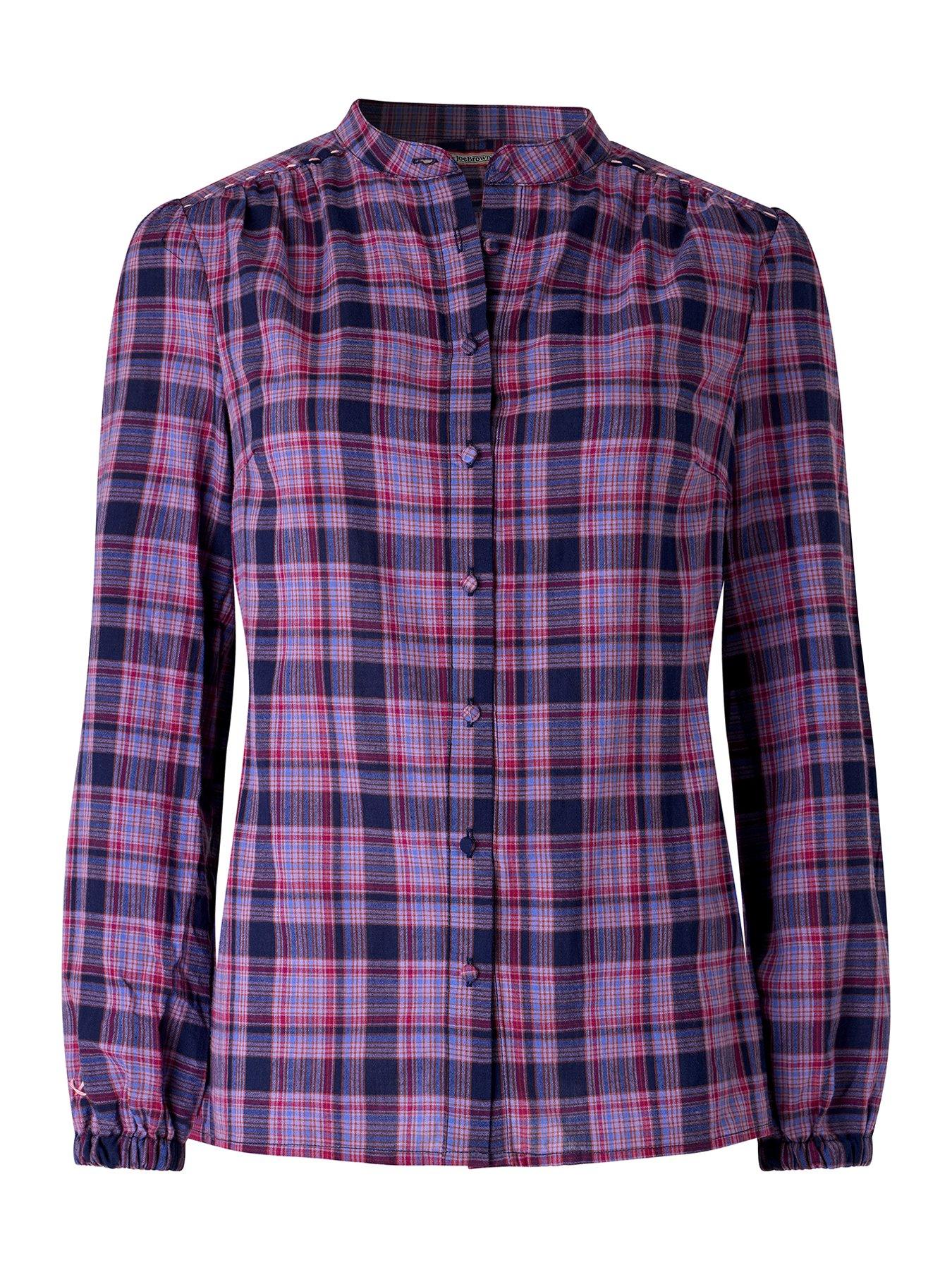 Image 5 of 5 of Joe Browns Sophia Checked Blouse With Sheering Detail