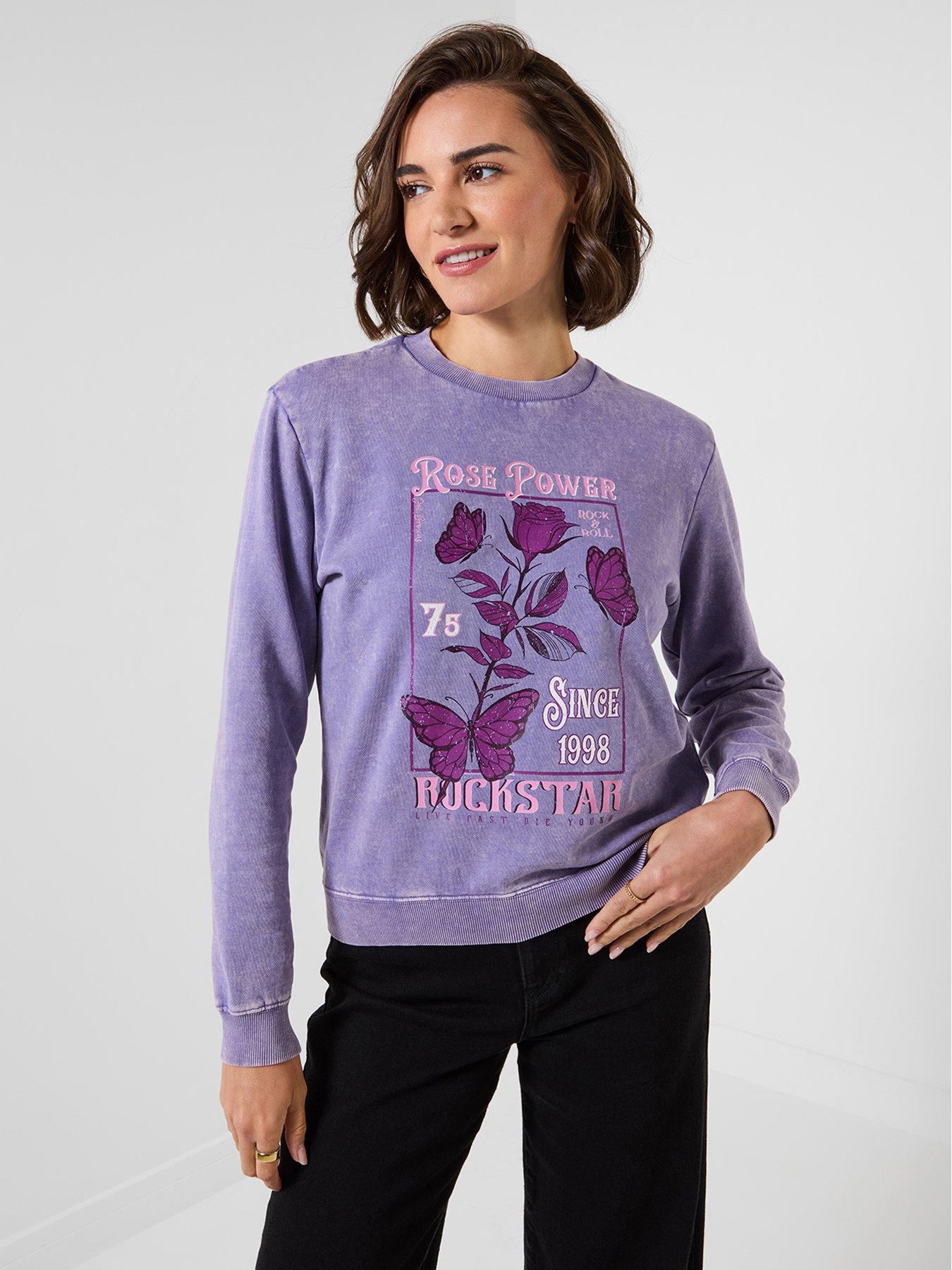 Image 1 of 5 of Joe Browns Acid Wash Rockstar Graphic Sweatshirt