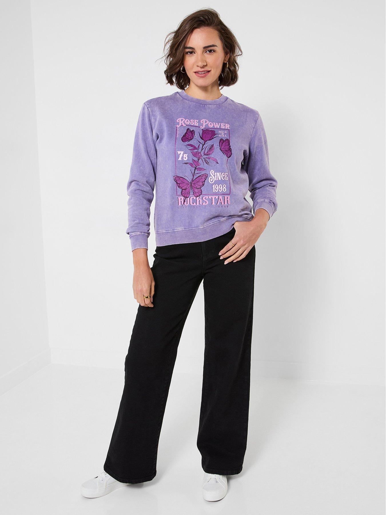 Image 3 of 5 of Joe Browns Acid Wash Rockstar Graphic Sweatshirt
