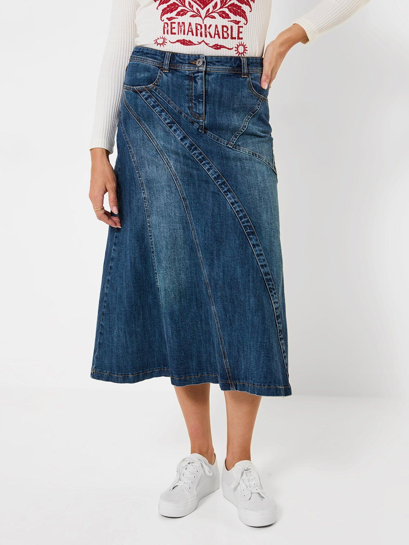 Image 1 of 6 of Joe Browns Denim 90s Midi Skirt