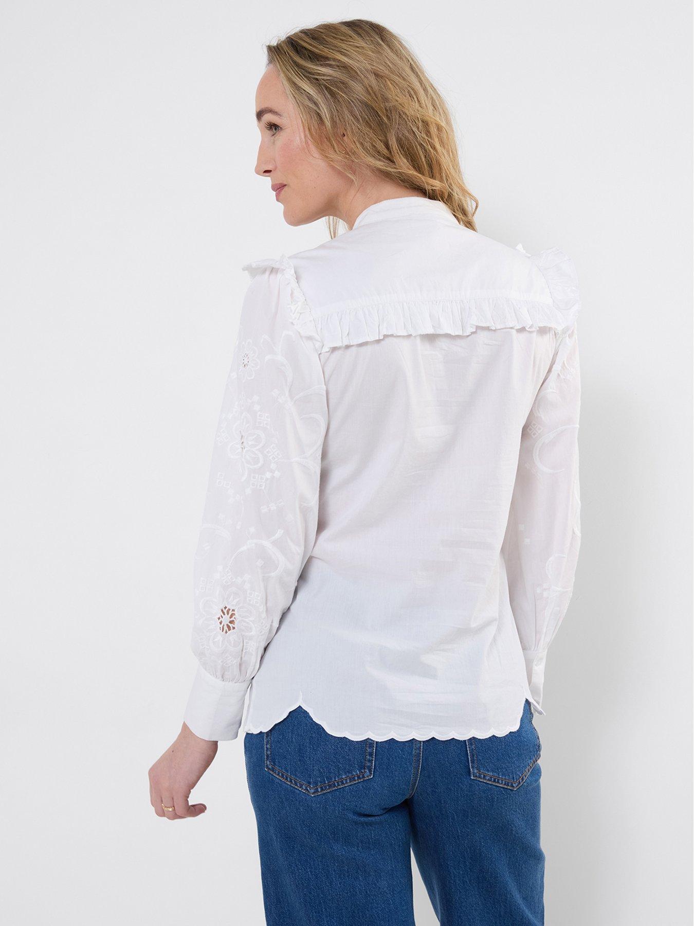 Image 2 of 7 of Joe Browns Beautiful Embroidered Button Through Blouse With Frill Detail