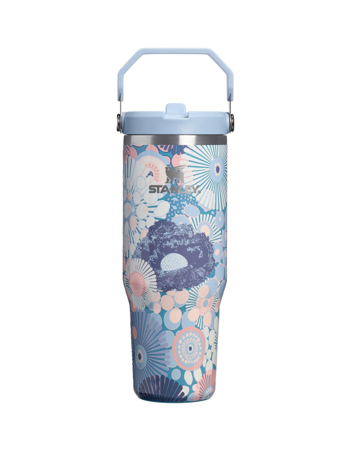 Stanley IceFlow™ Flip Straw 2.0 Tumbler stainless steel insulated flask blue dream wildflower 1 pc