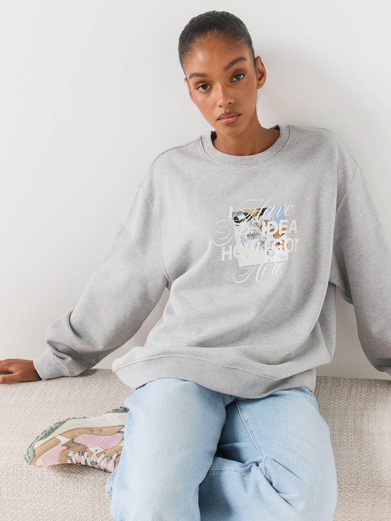 Image 4 of 6 of HUGO Classic Crew Neck Sweatshirt - Grey