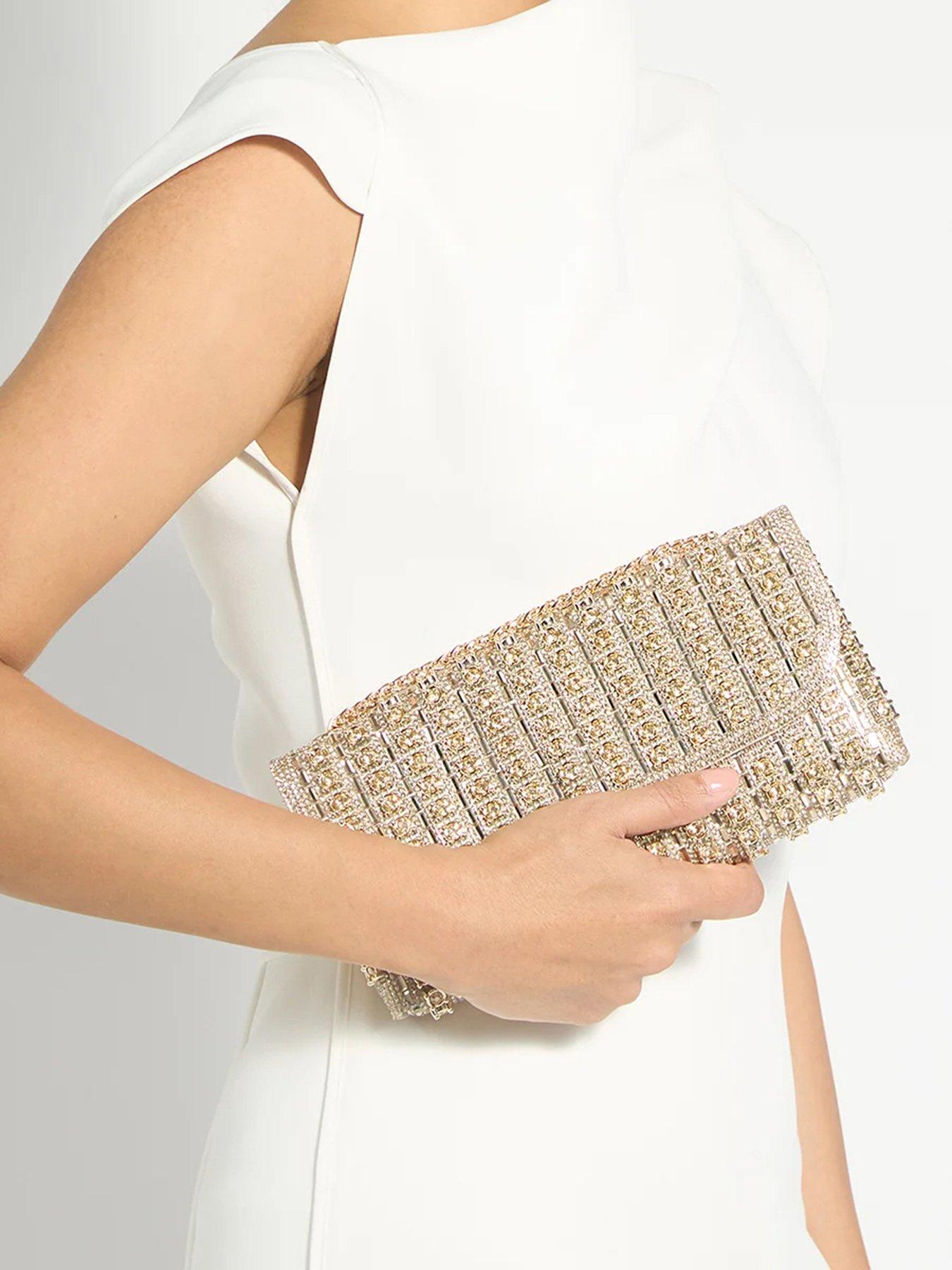 Image 2 of 6 of Dune London Elabourate Envelope Shoulder Bag - Gold