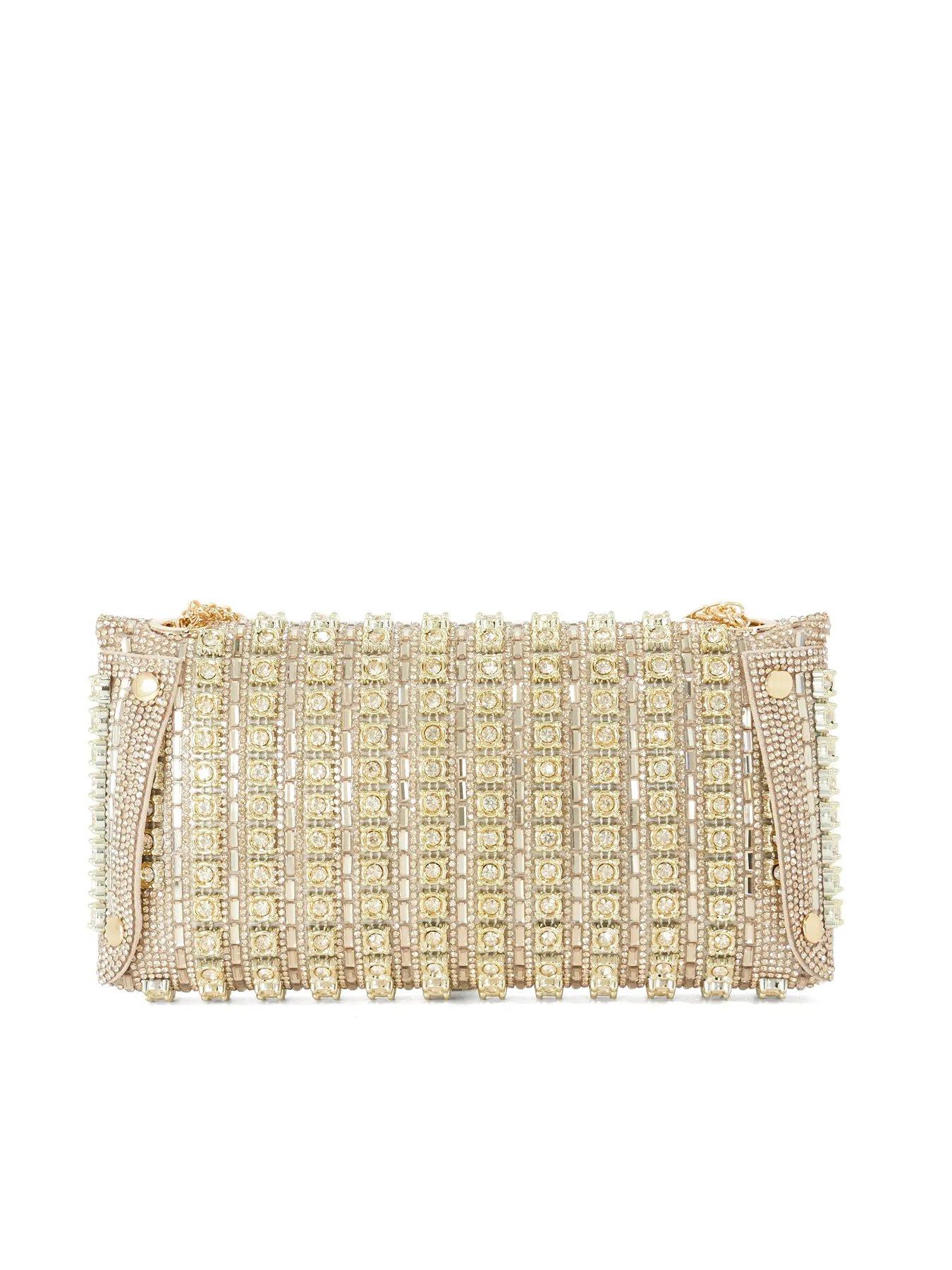 Image 3 of 6 of Dune London Elabourate Envelope Shoulder Bag - Gold